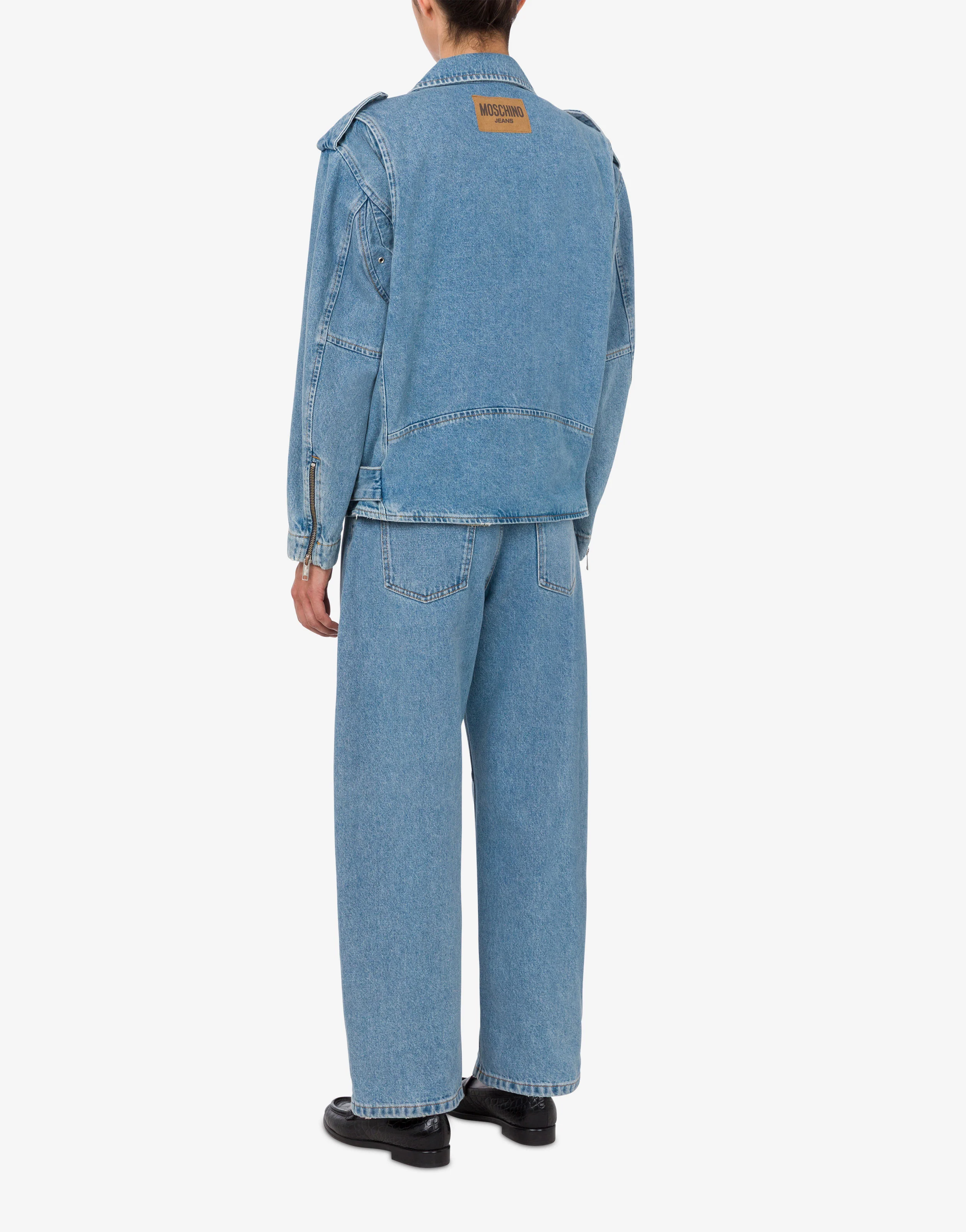 Giacca Biker in denim di cotone - Image 3