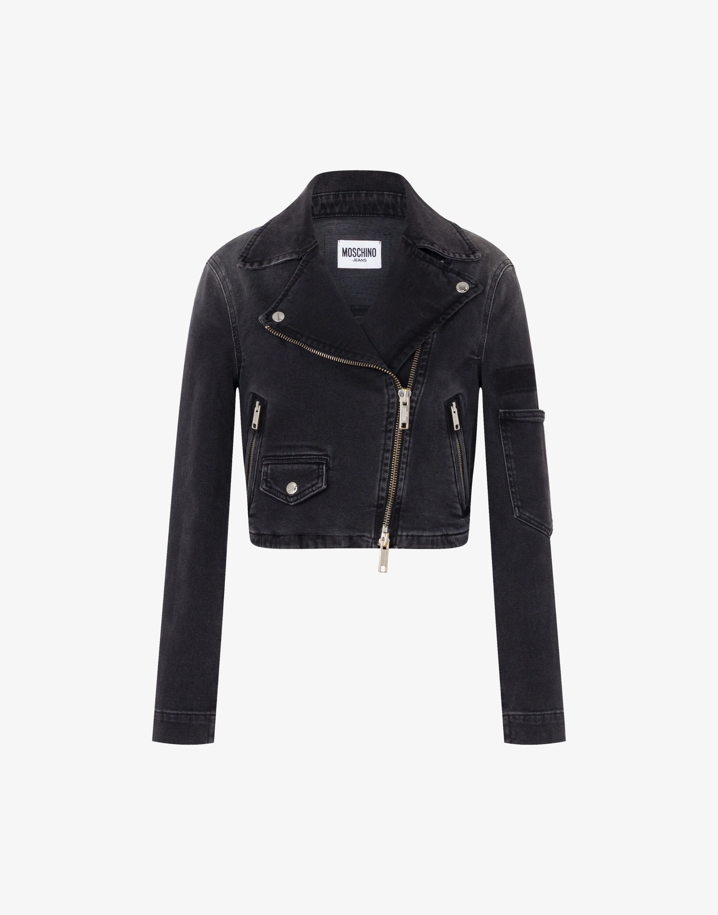 Giacca Biker in denim stretch