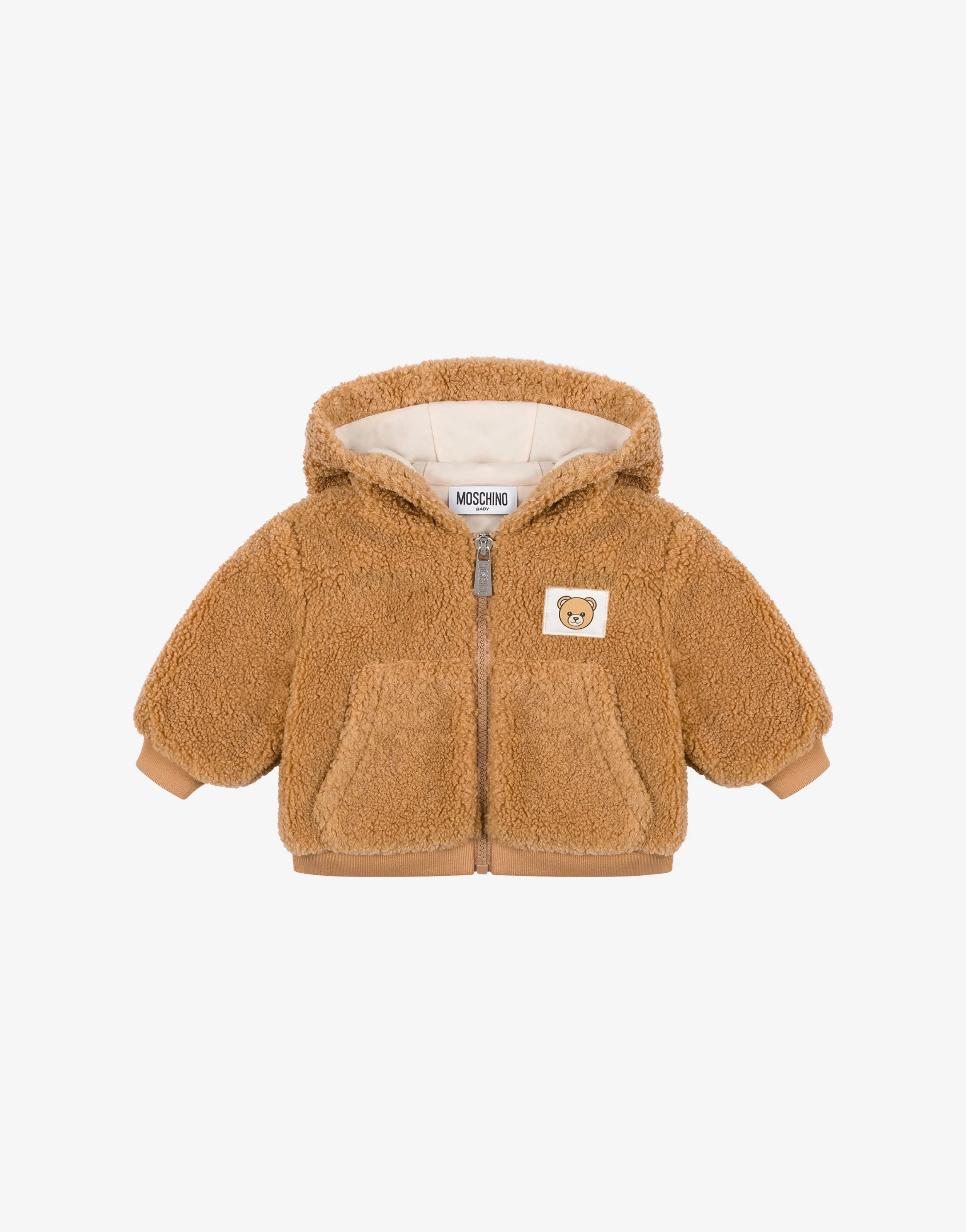 Giacca con cappuccio in tessuto soft 