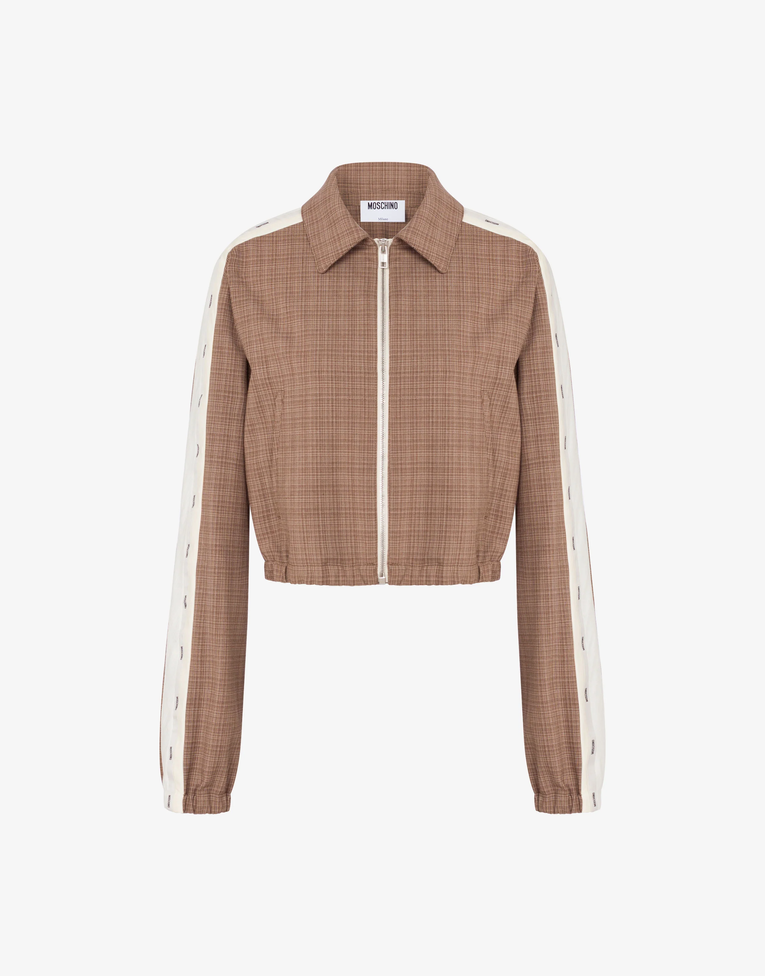 Giacca in panno di misto lana stretch