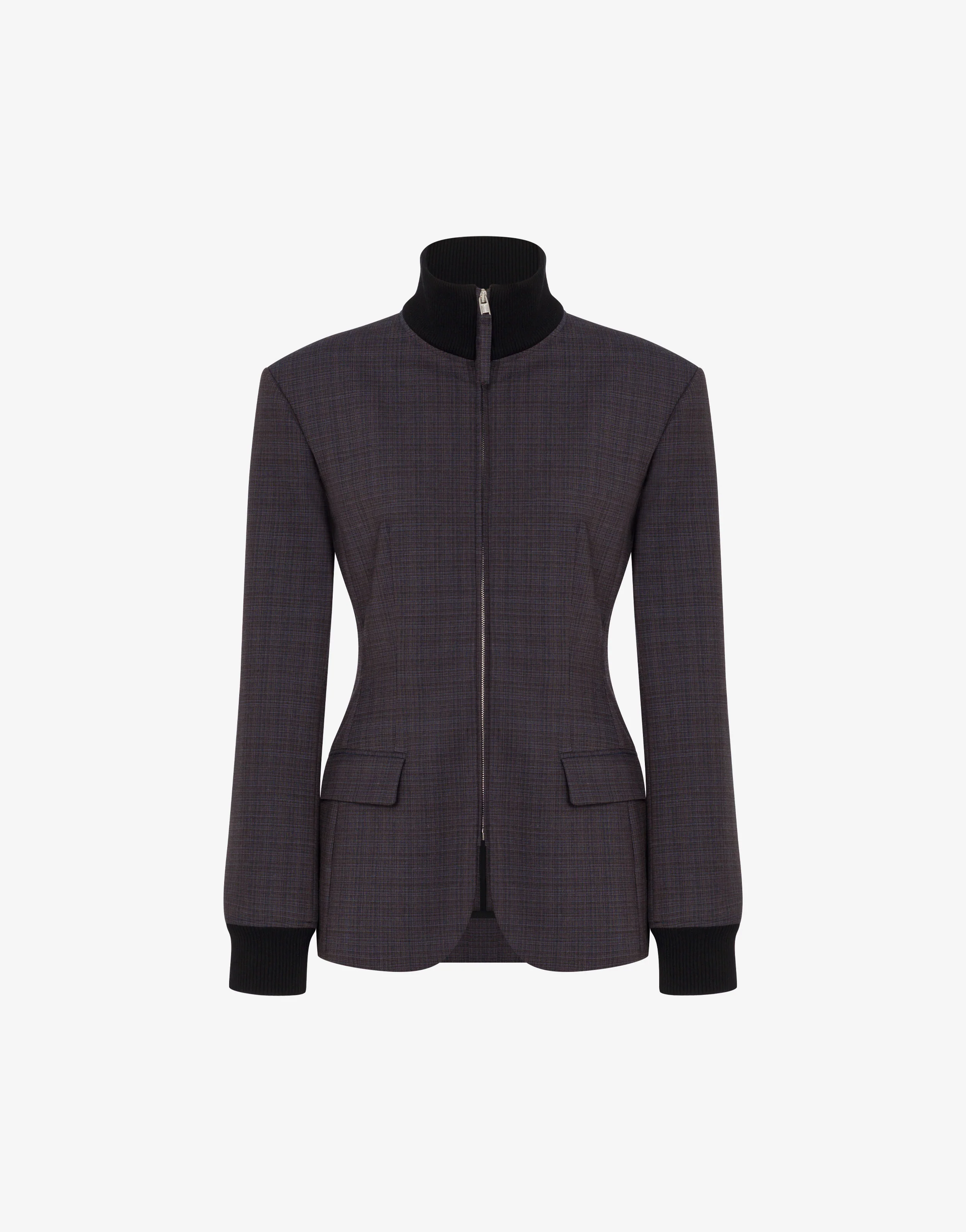 Giacca in panno di misto lana stretch