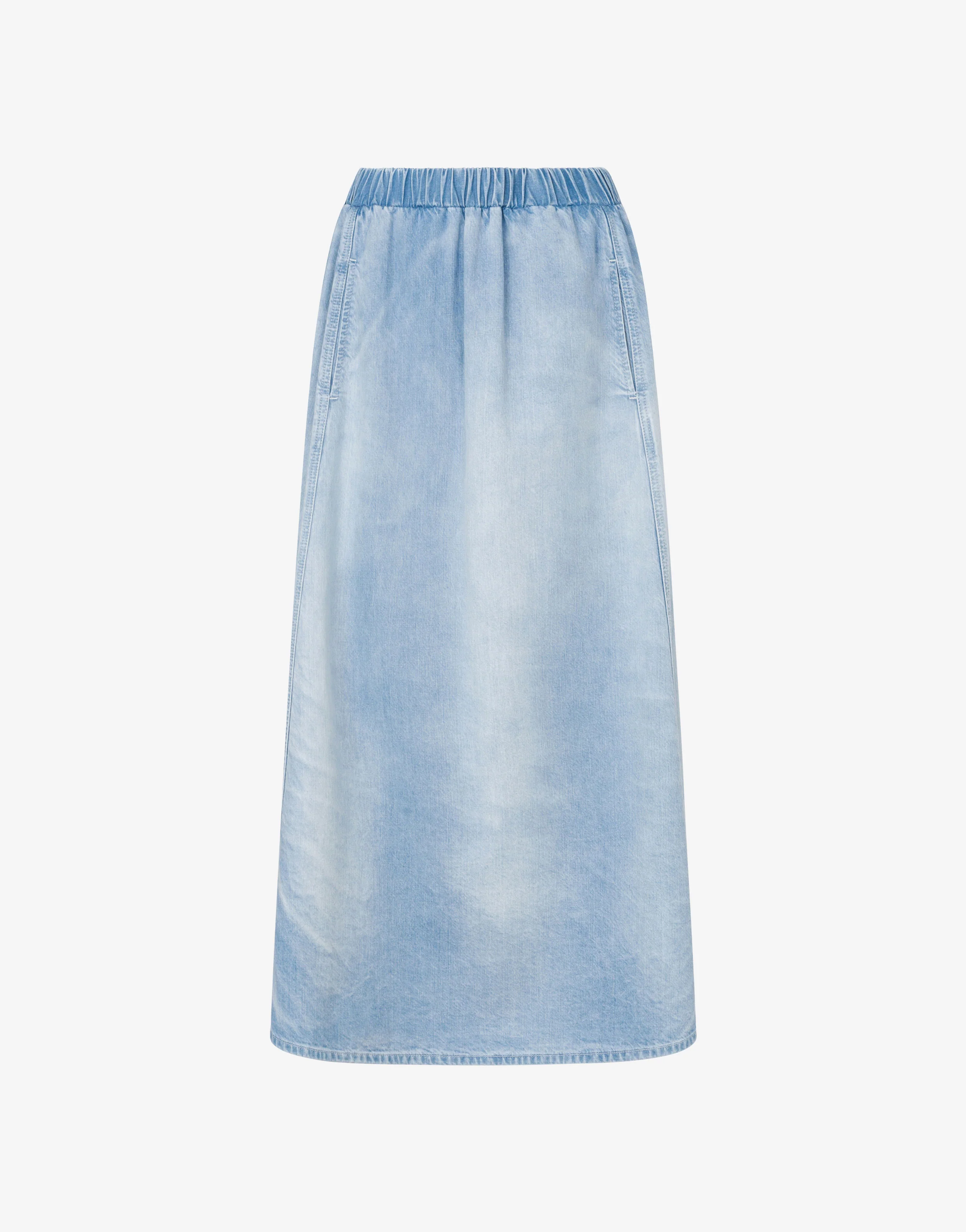 Gonna in denim di cotone leggero
