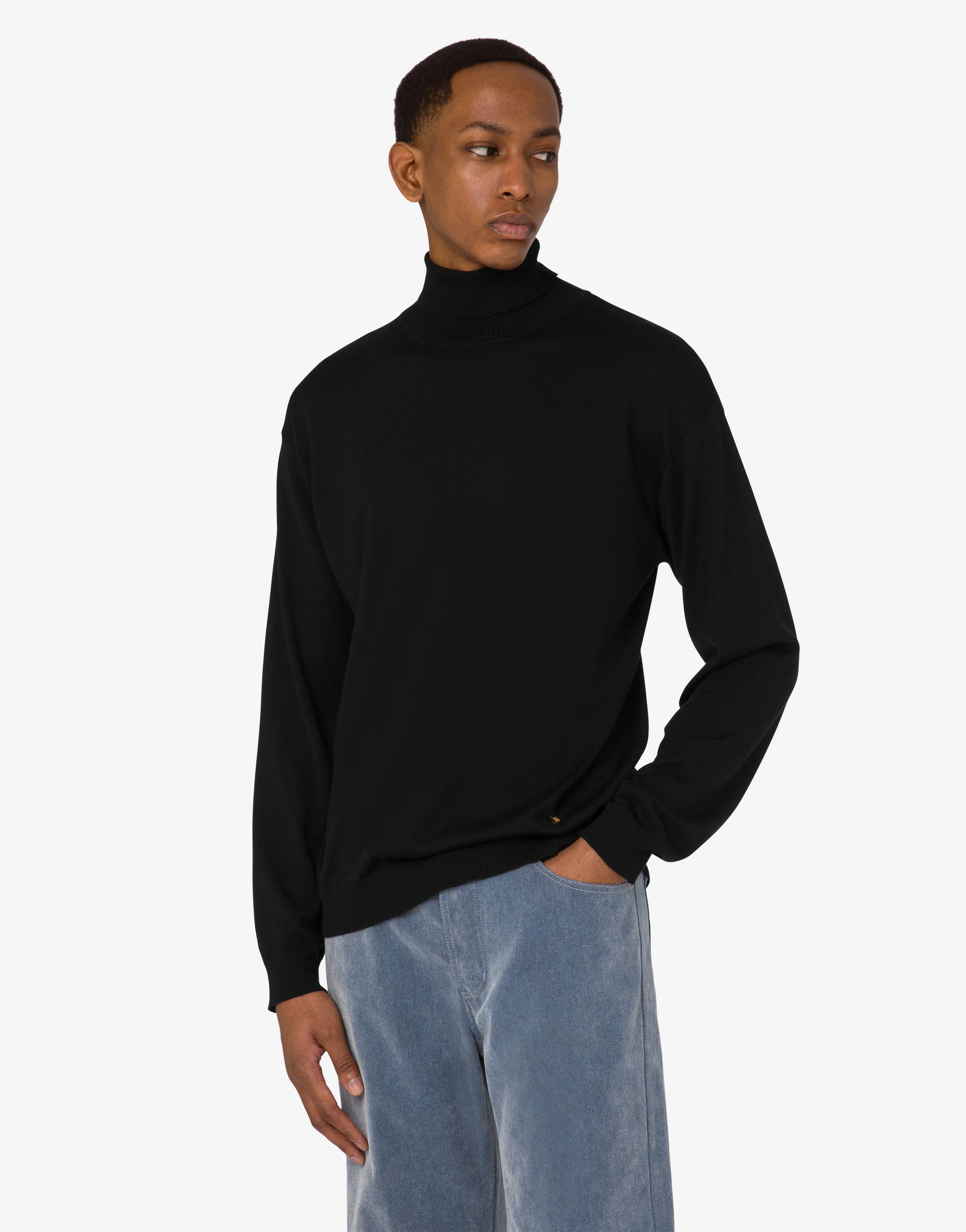 Maglia con collo alto in misto lana Golden M