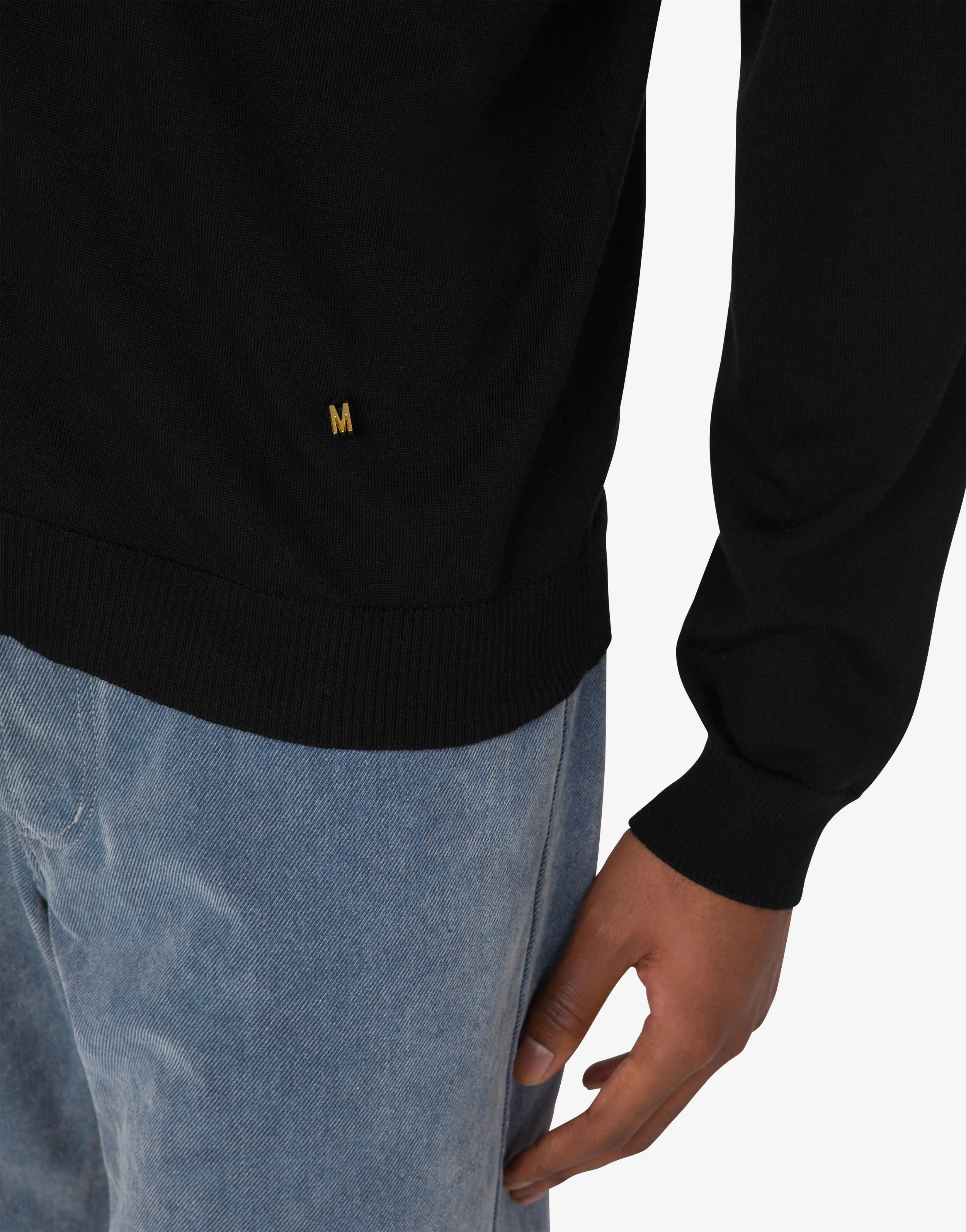 Maglia con collo alto in misto lana Golden M - Image 2