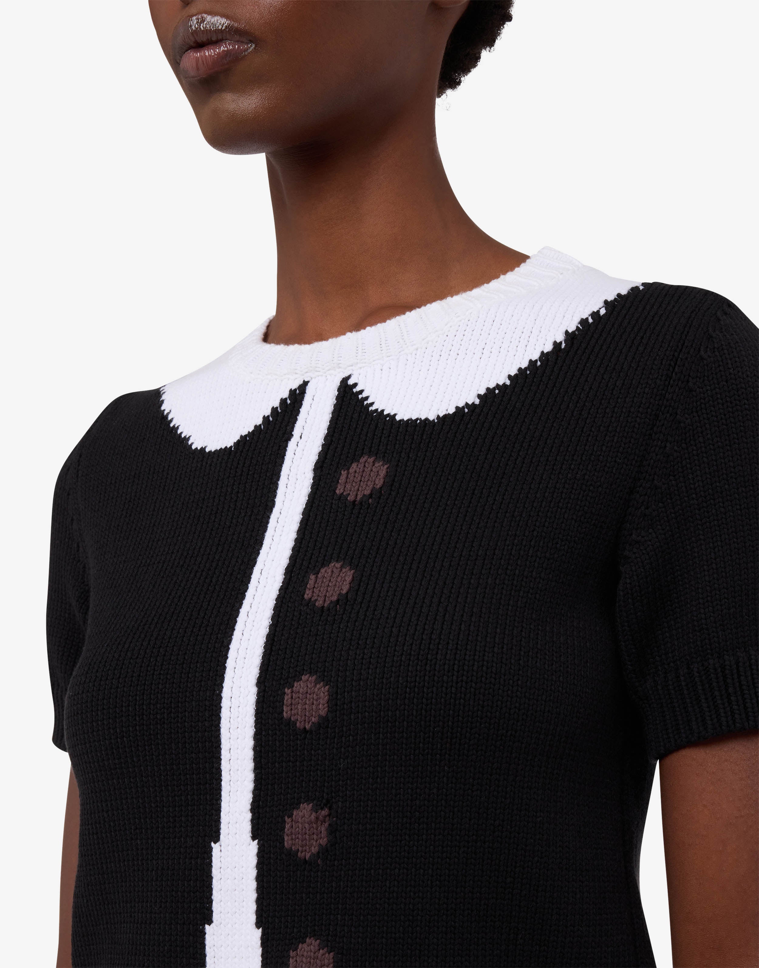 Maglia in misto cotone organico intarsiata - Image 3