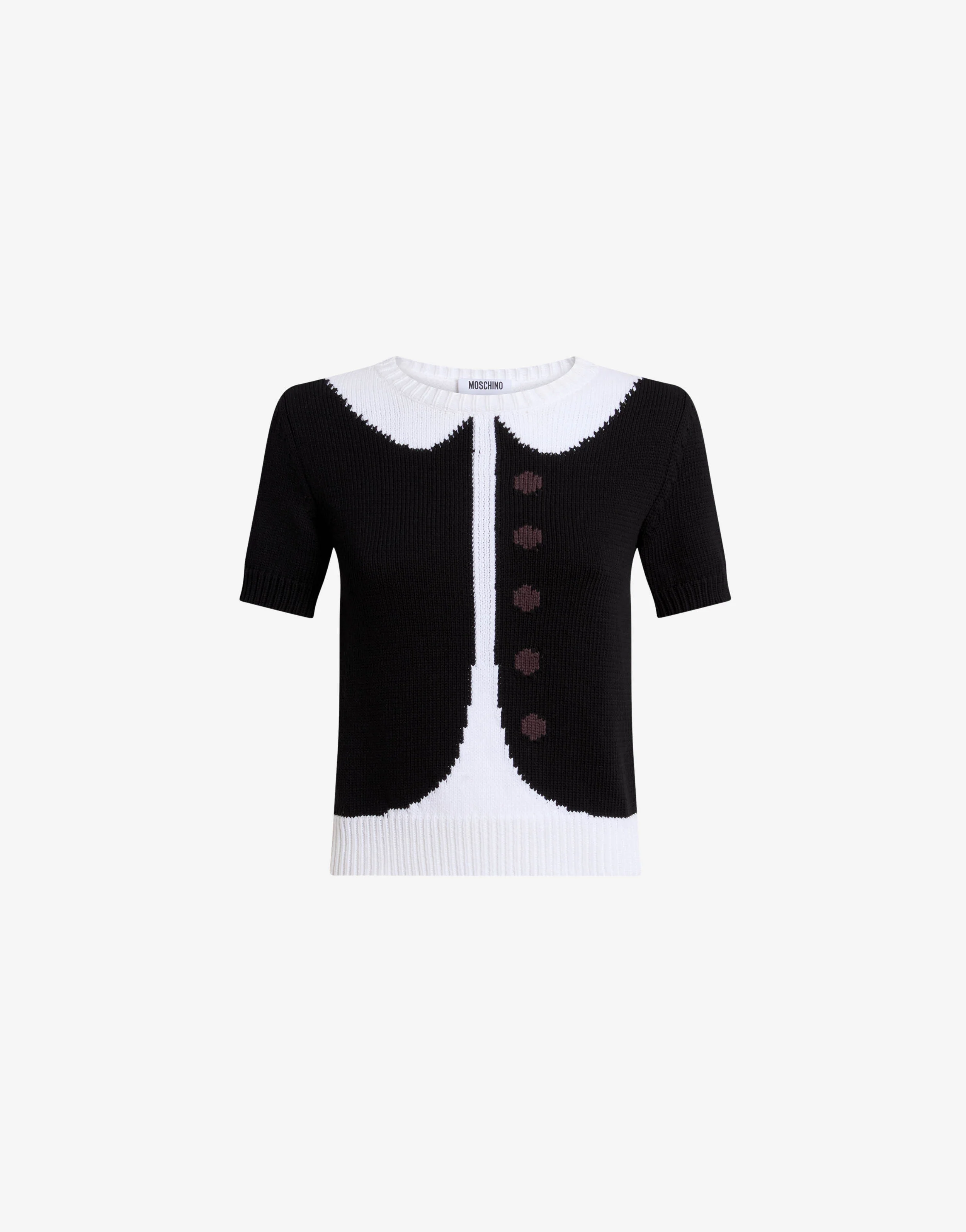 Maglia in misto cotone organico intarsiata - Image 5