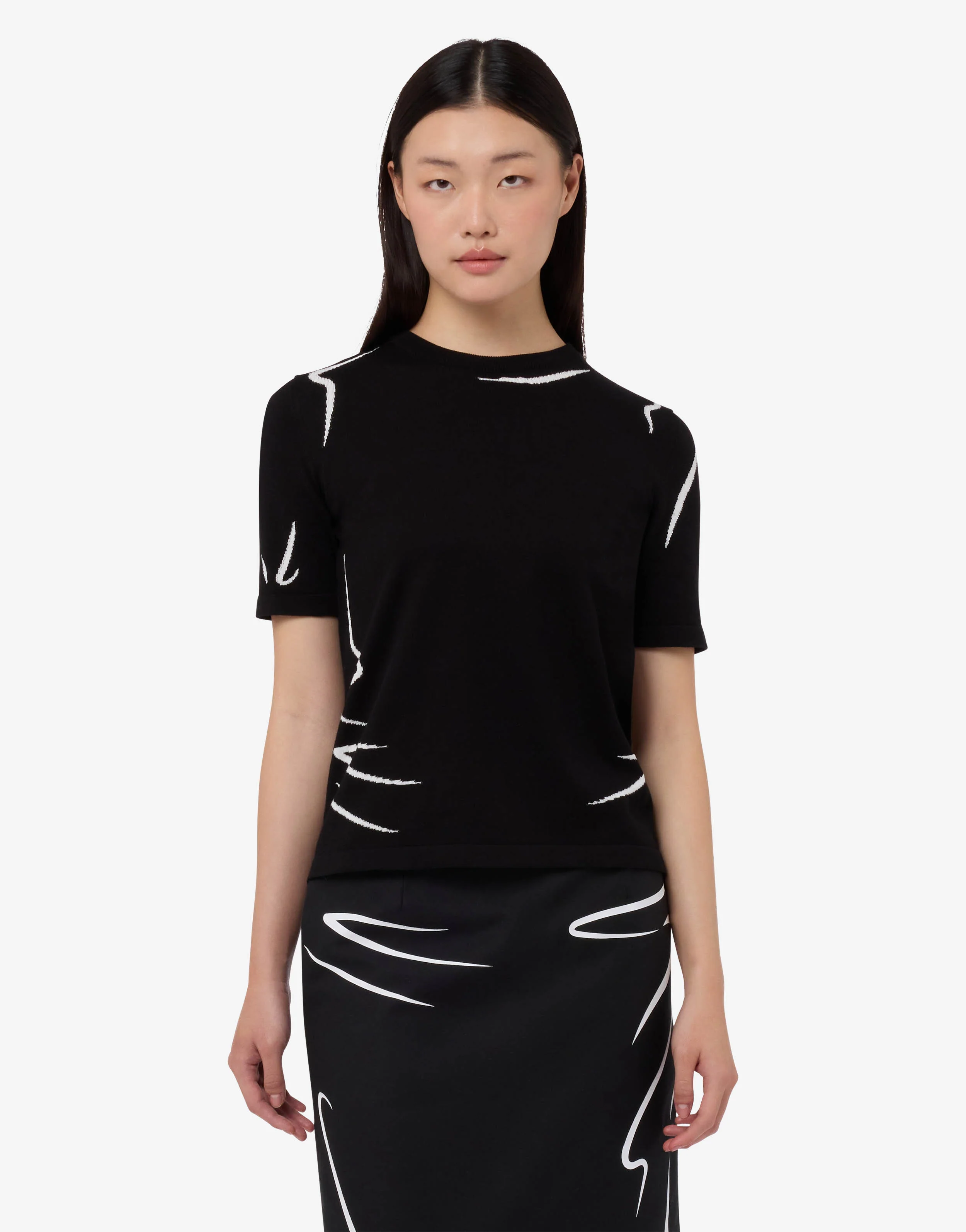 Maglia in puro cotone intarsiata
