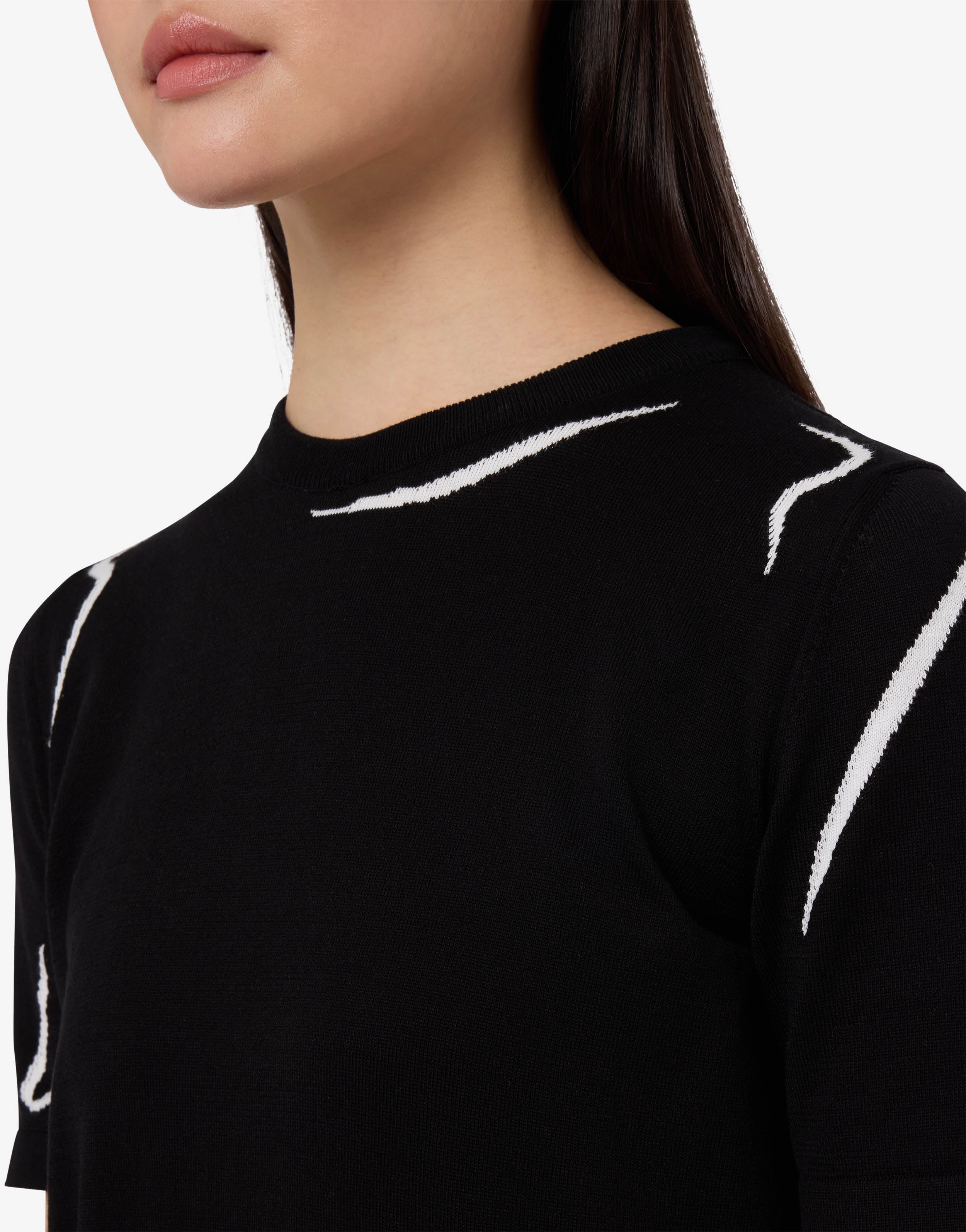 Maglia in puro cotone intarsiata - Image 3