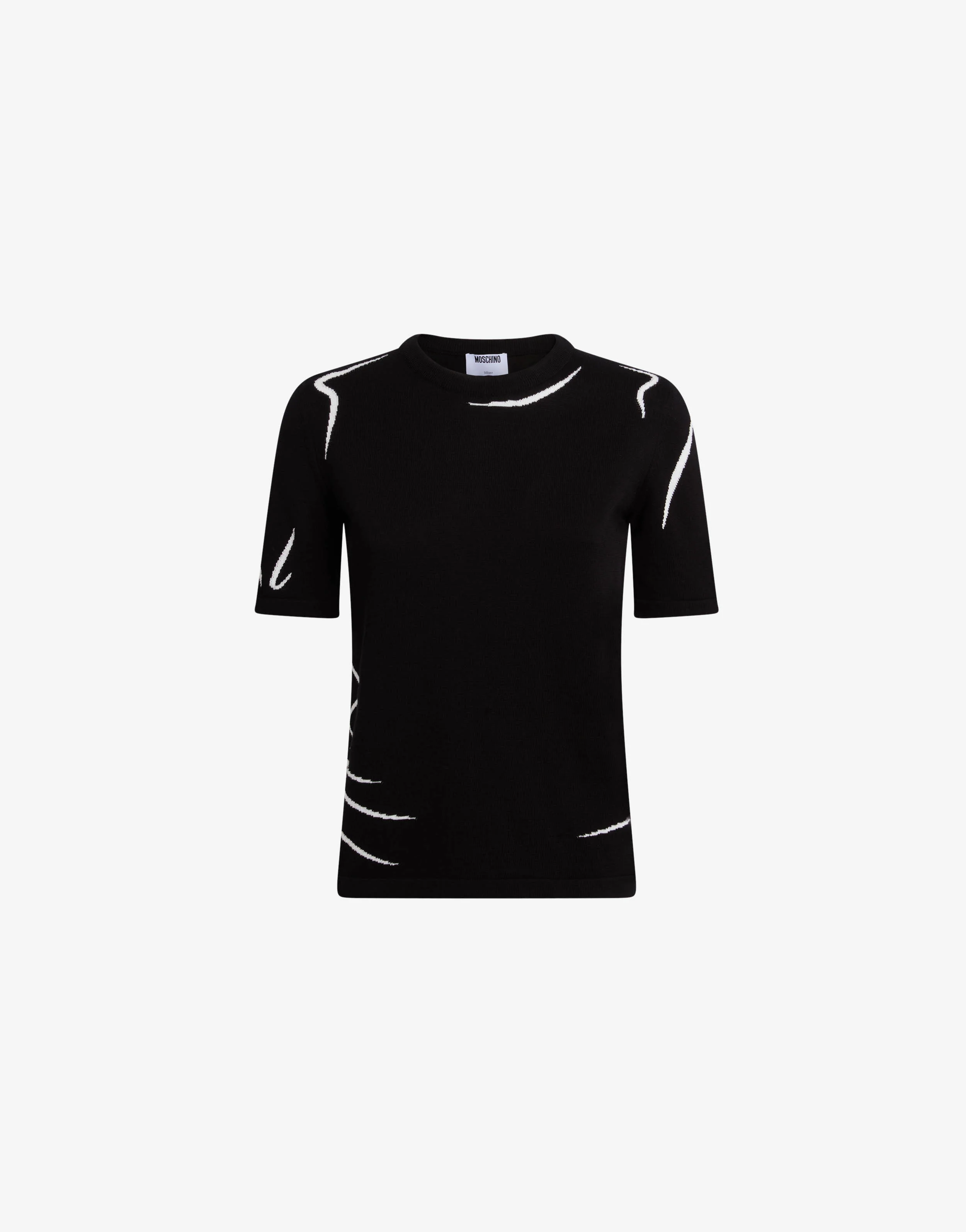 Maglia in puro cotone intarsiata - Image 5