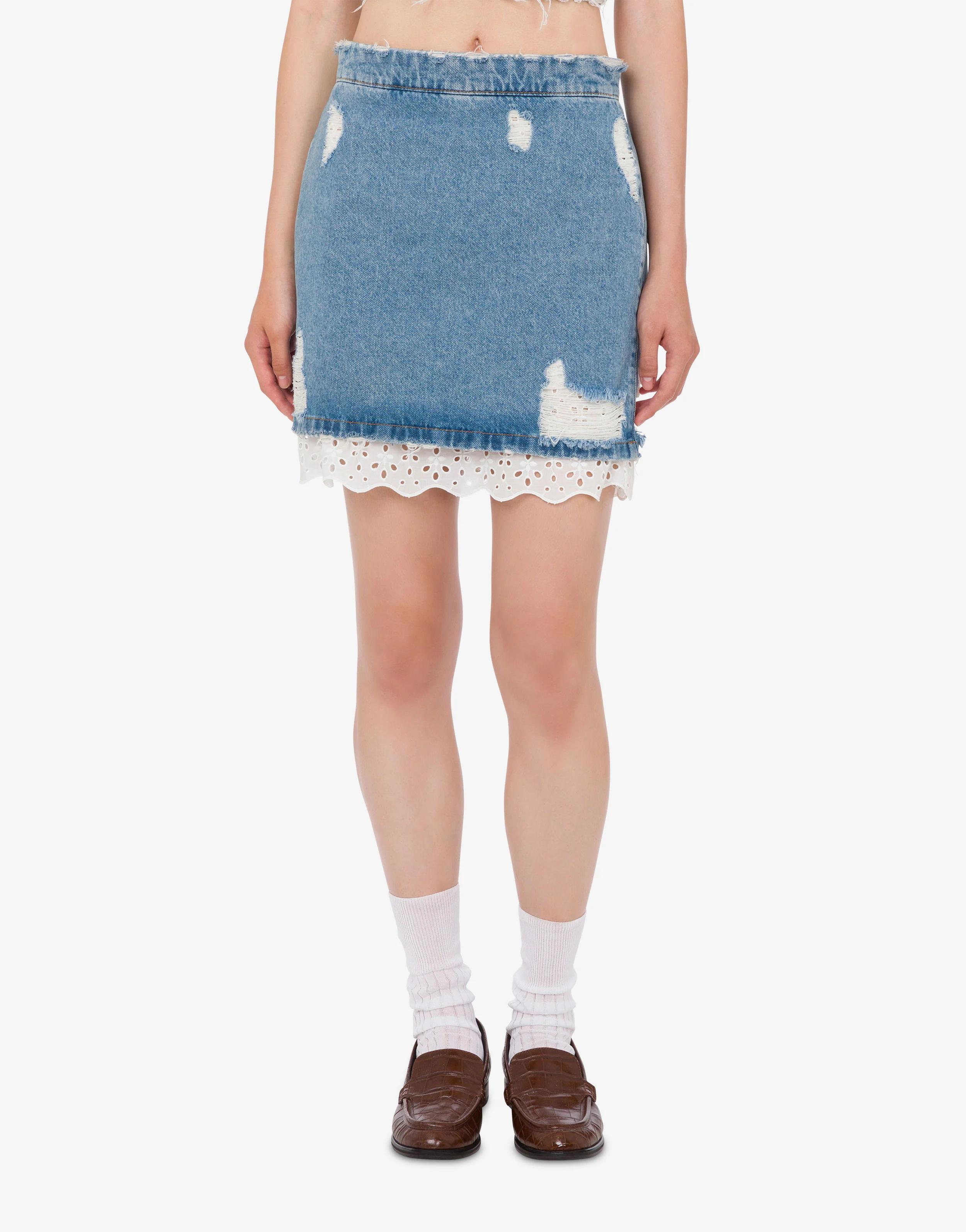 Minigonna in denim di cotone - Image 2