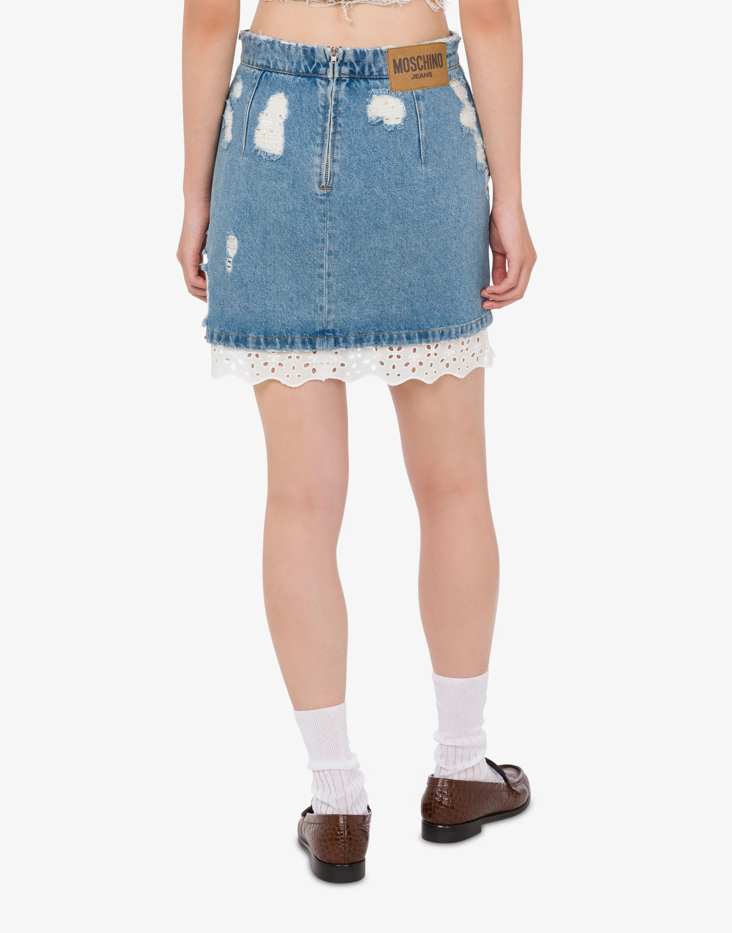 Minigonna in denim di cotone - Image 3