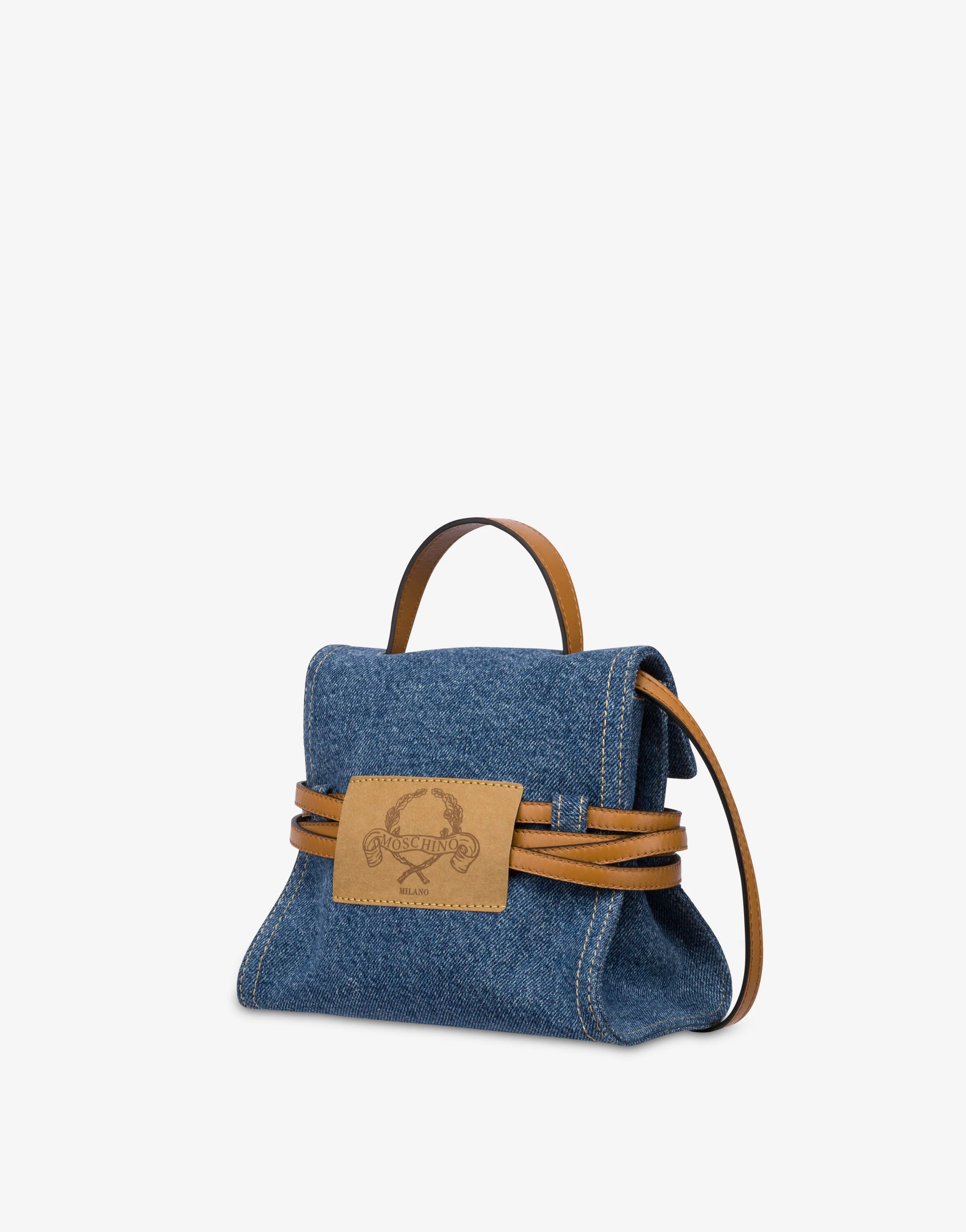 Moschino Tie Me bag in denim - Image 2