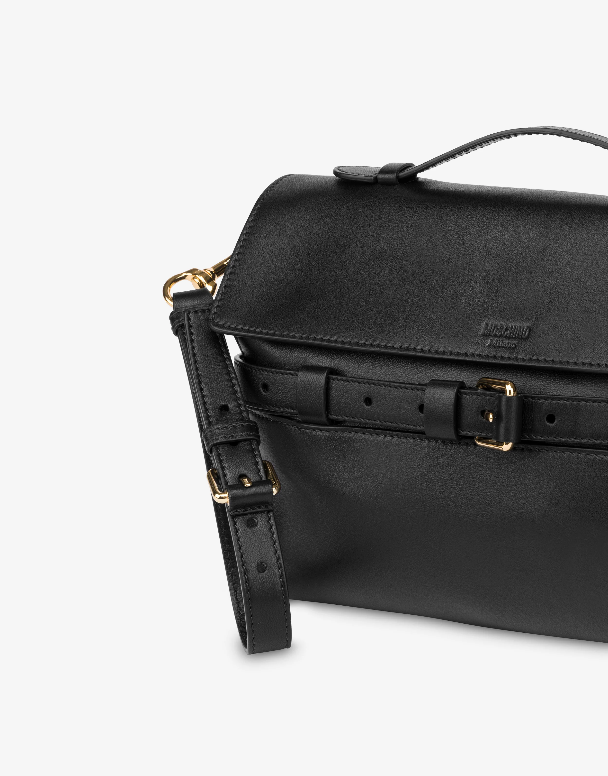 Moschino Tie Me clutch in nappa - Image 4