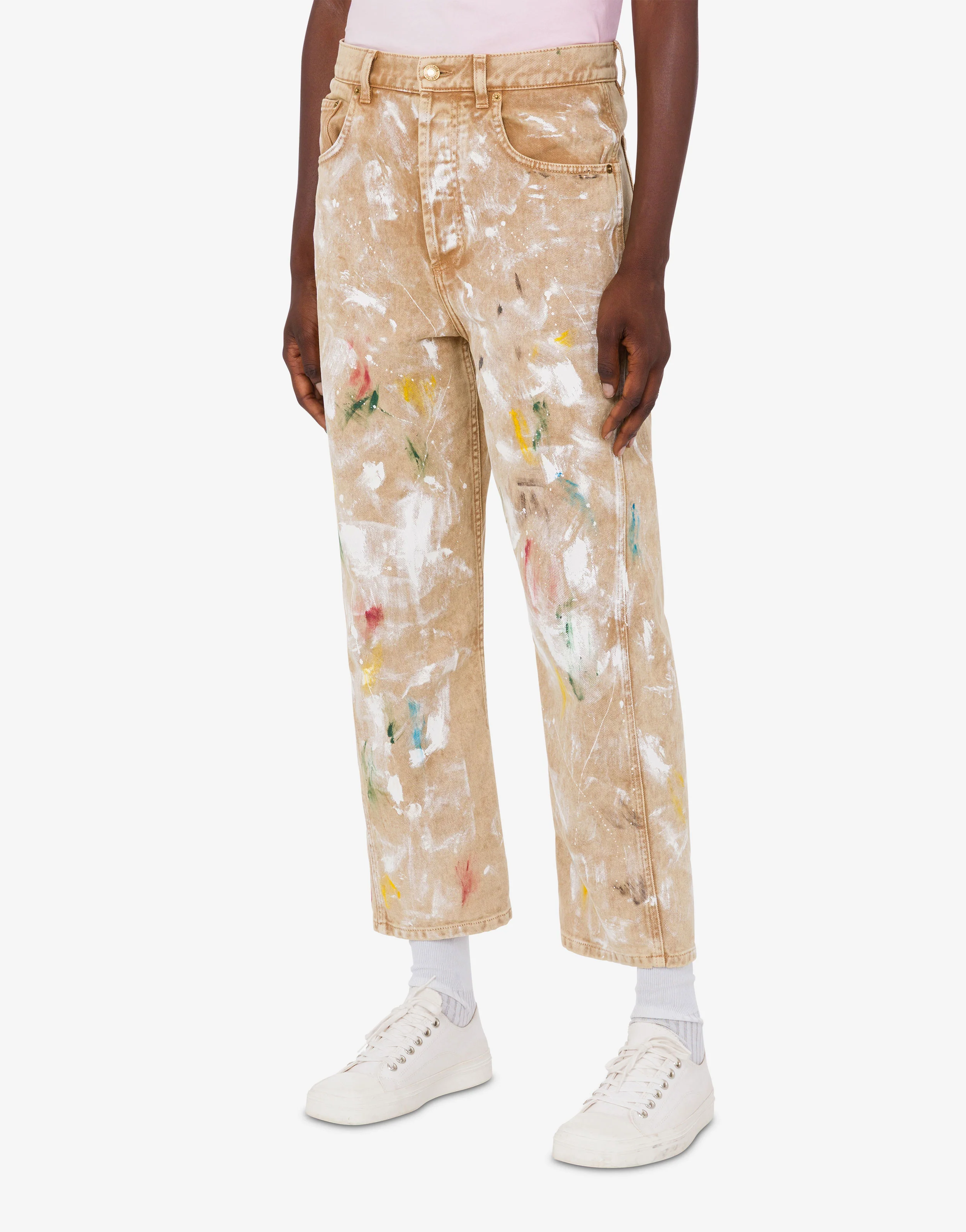 Pantalone in bull di cotone stretch stampato - Image 3