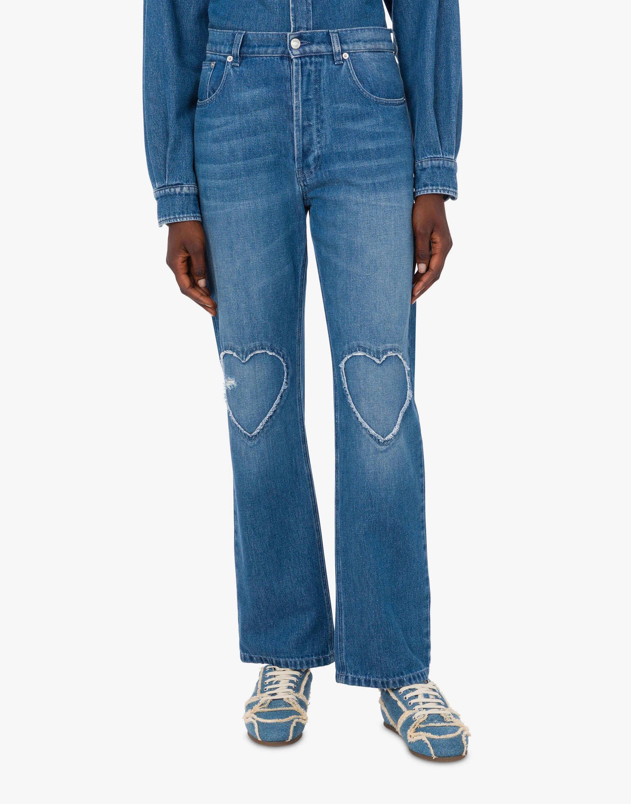 Pantalone in denim blu di cotone - Image 2