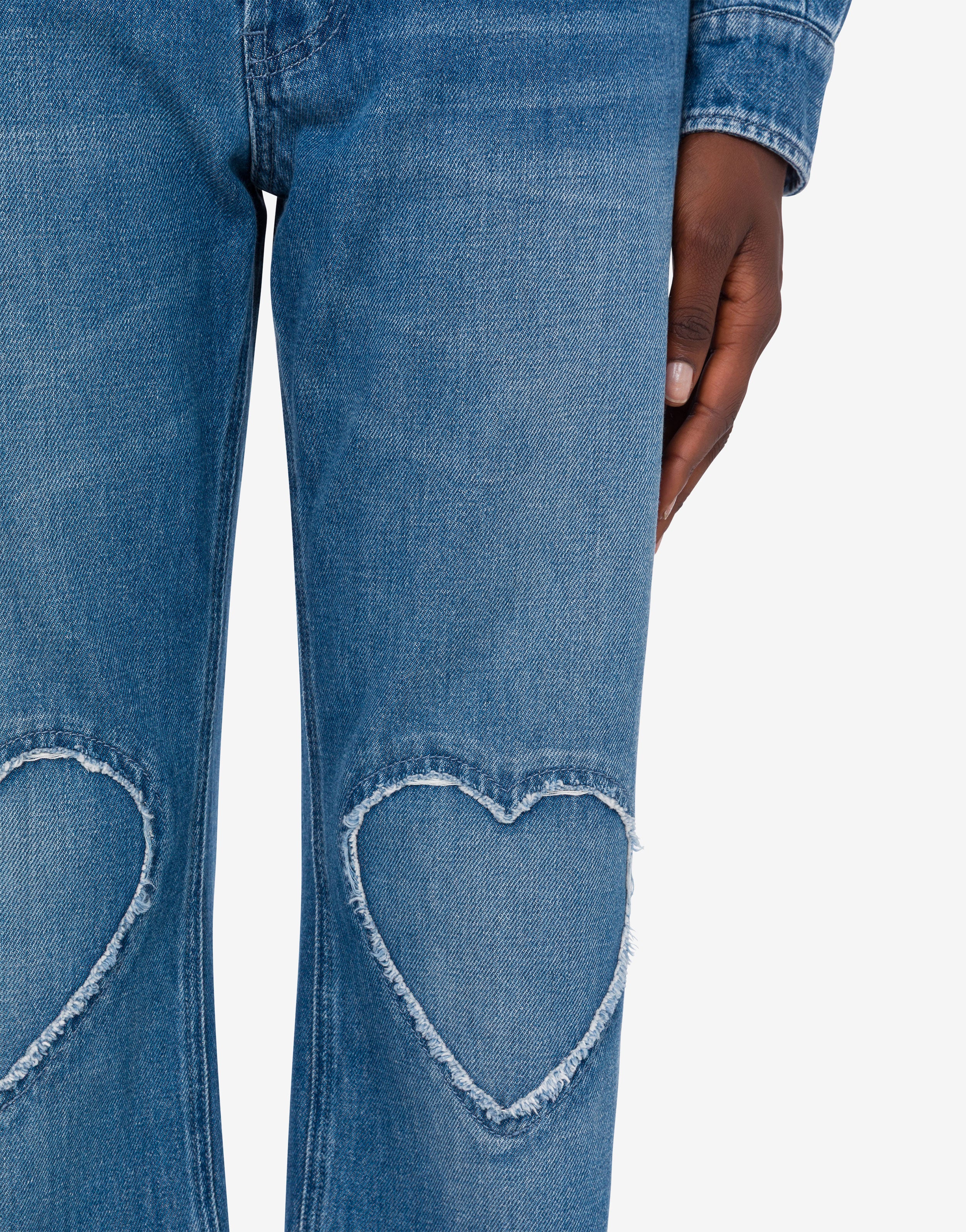 Pantalone in denim blu di cotone - Image 4