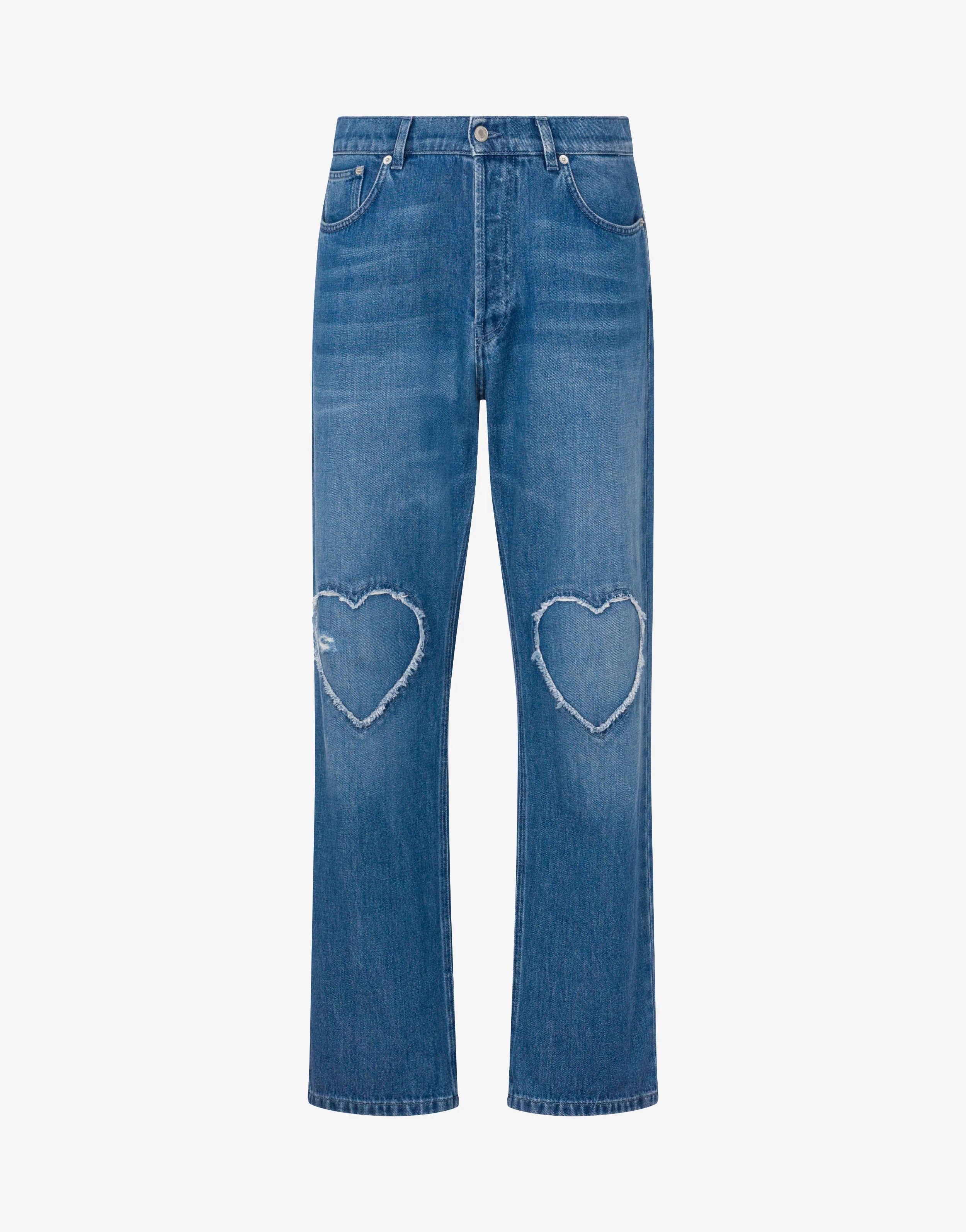 Pantalone in denim blu di cotone - Image 5