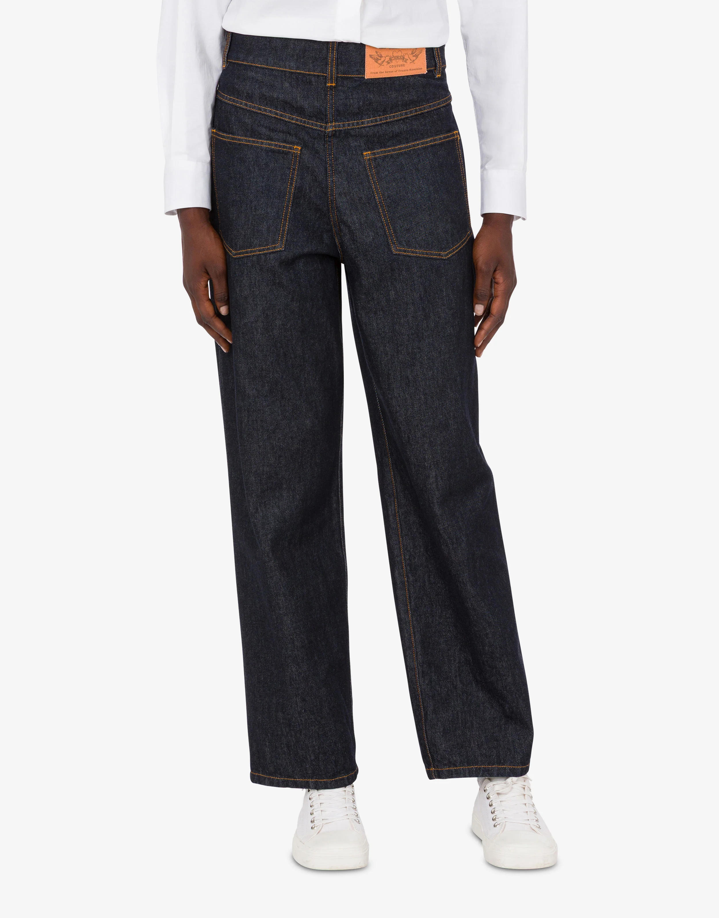 Pantalone in denim blu di cotone - Image 2
