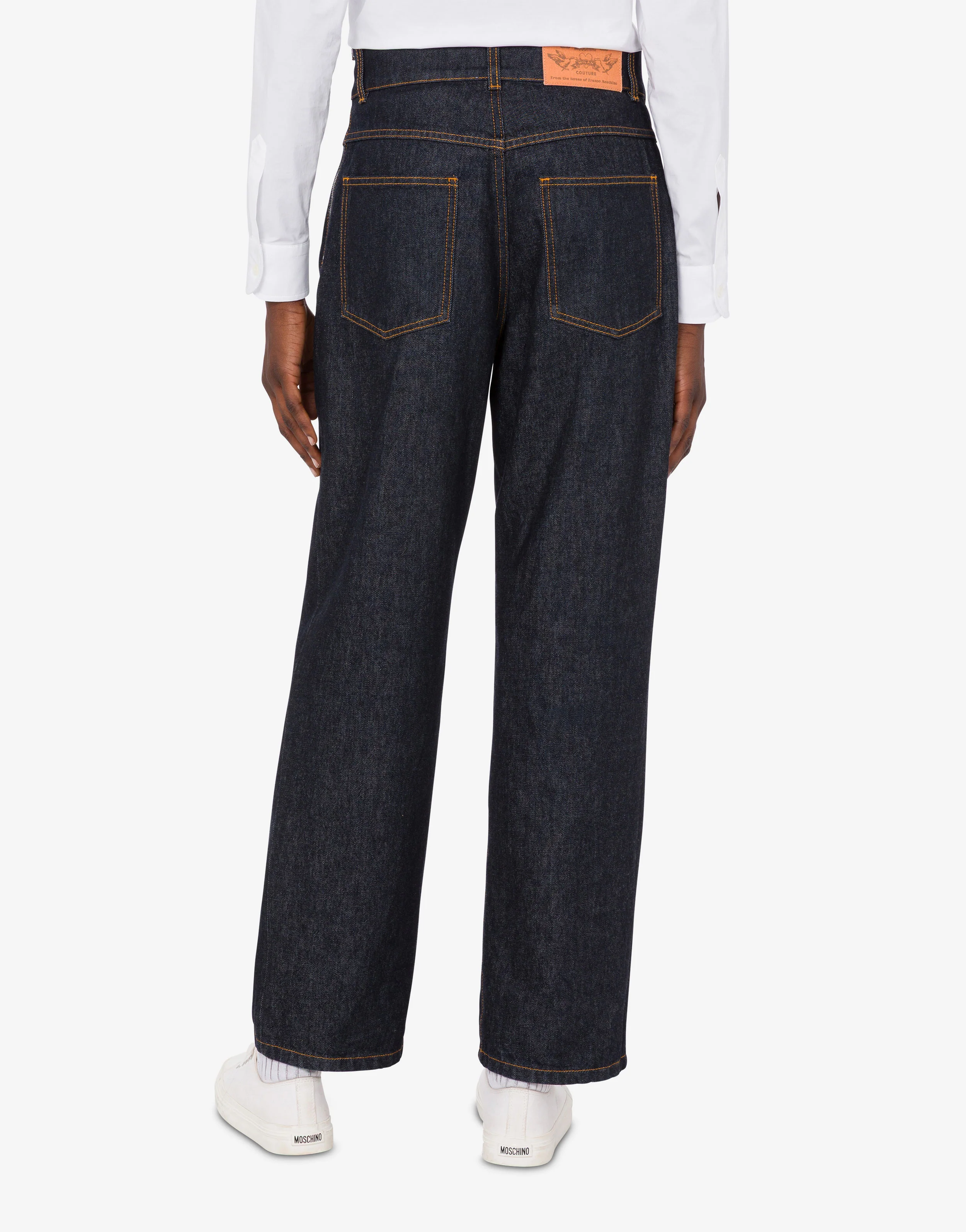 Pantalone in denim blu di cotone - Image 5