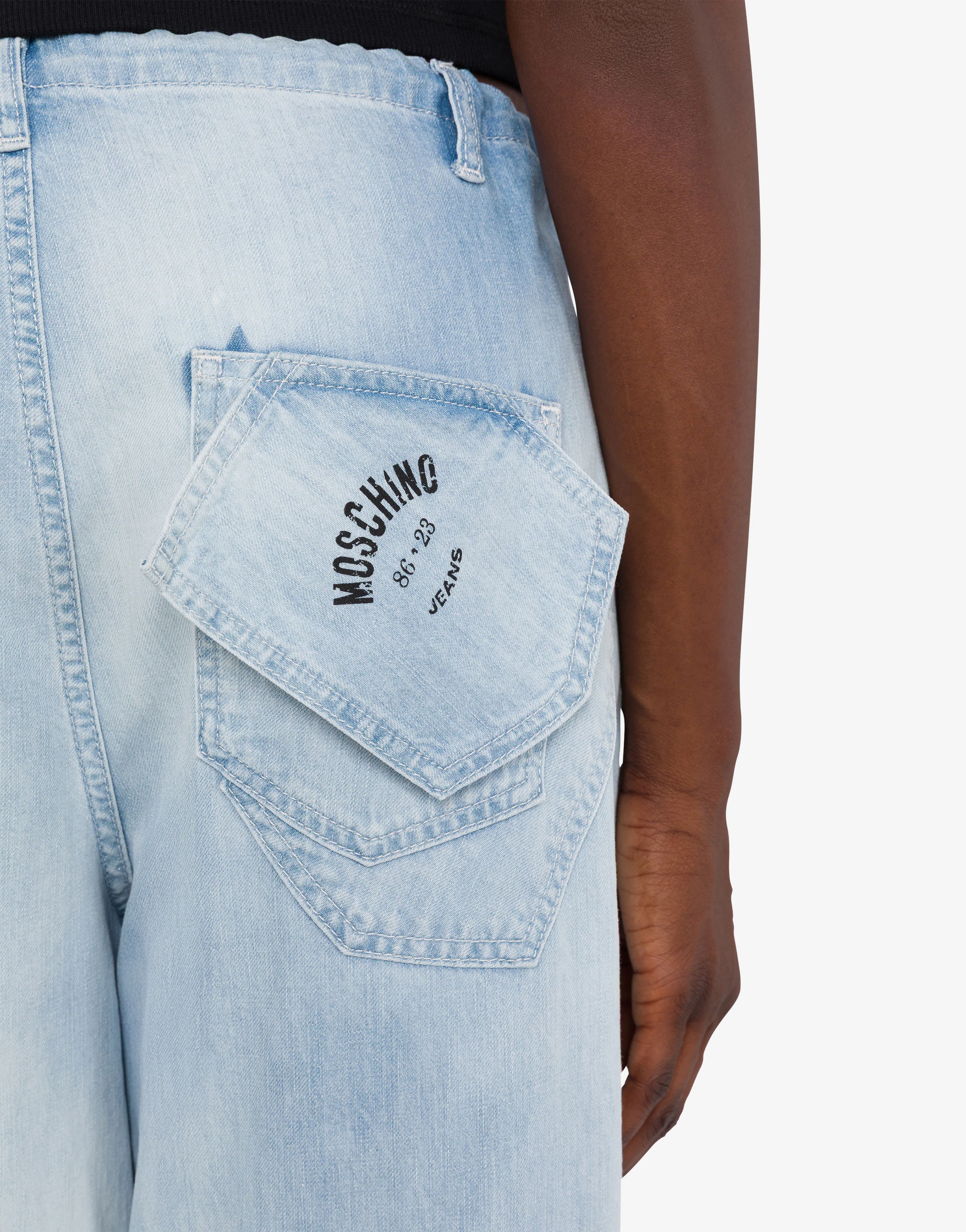 Pantalone in denim di cotone leggero - Image 4