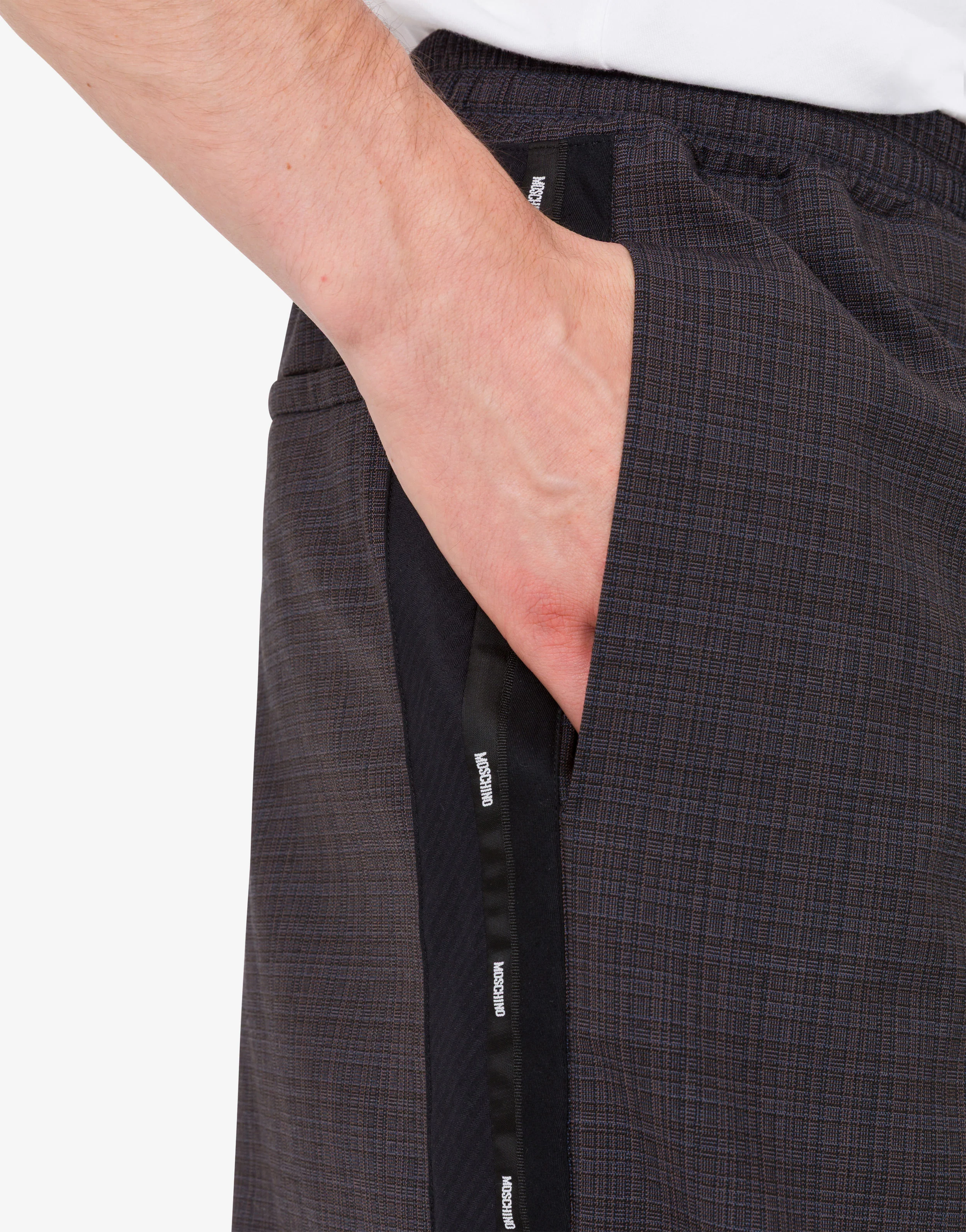 Pantalone in panno di misto lana stretch - Image 2