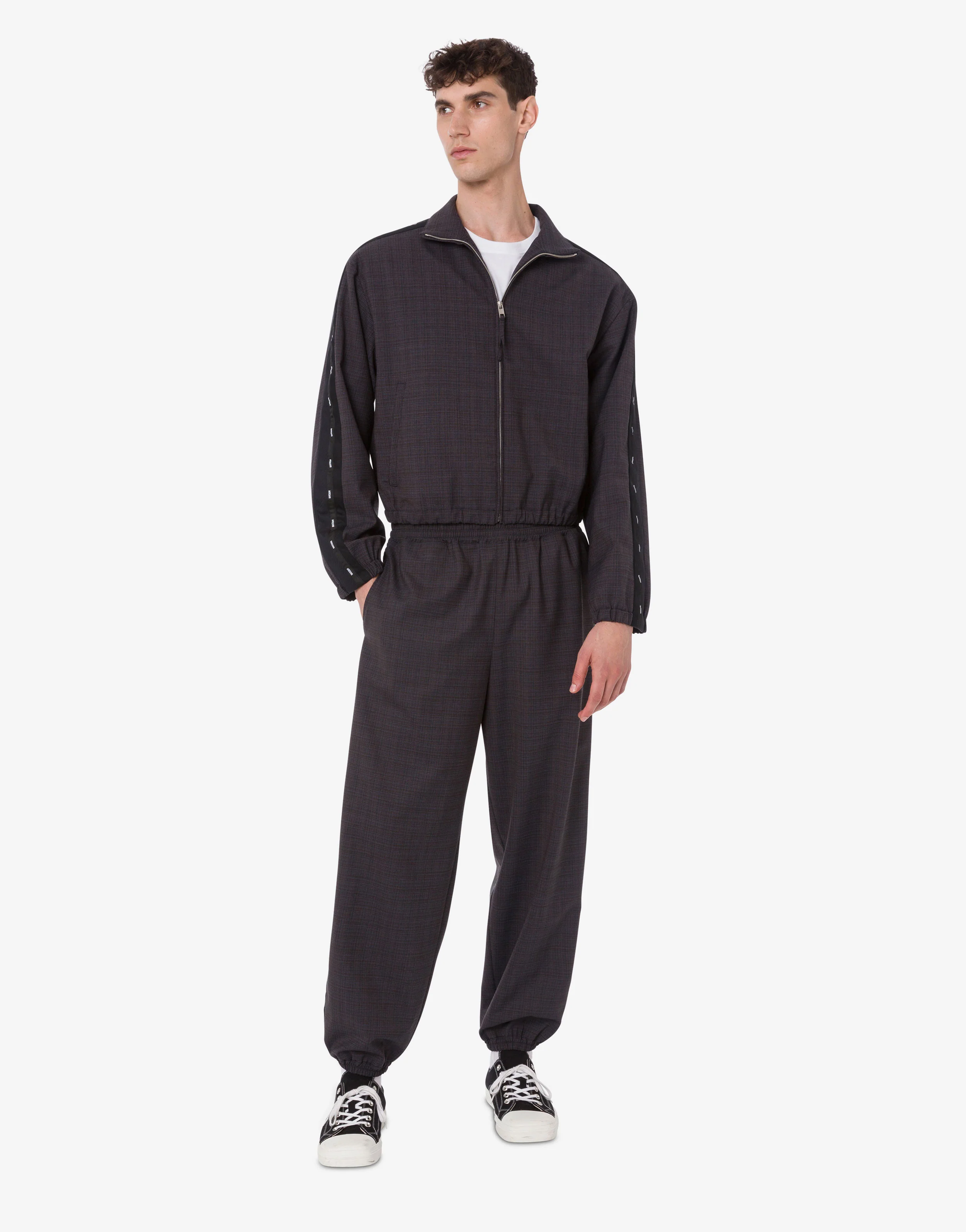 Pantalone in panno di misto lana stretch - Image 4