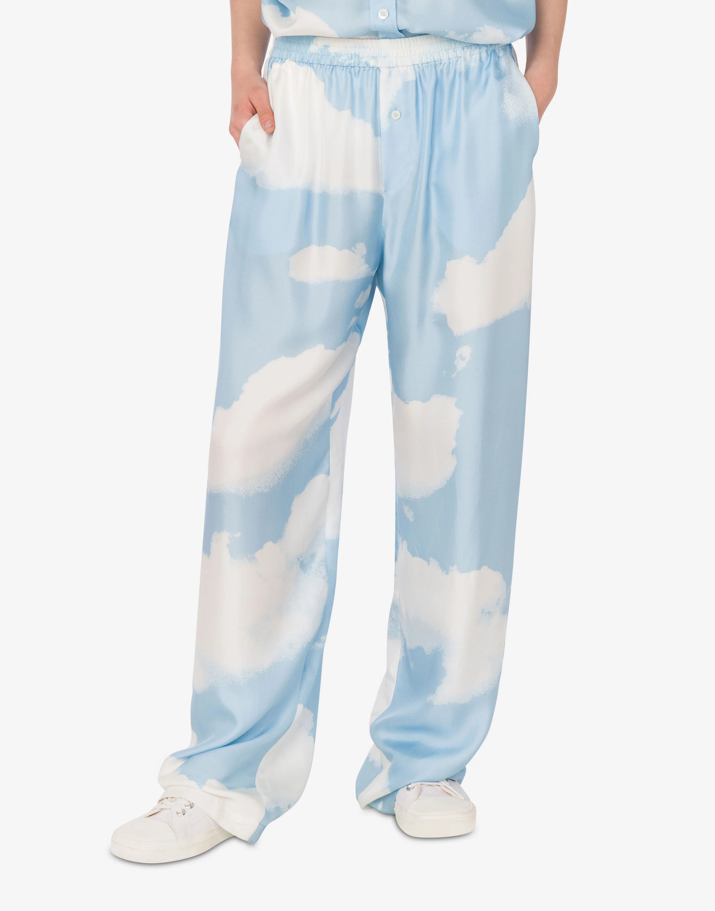 Pantalone in twill di seta Archive Clouds - Image 3