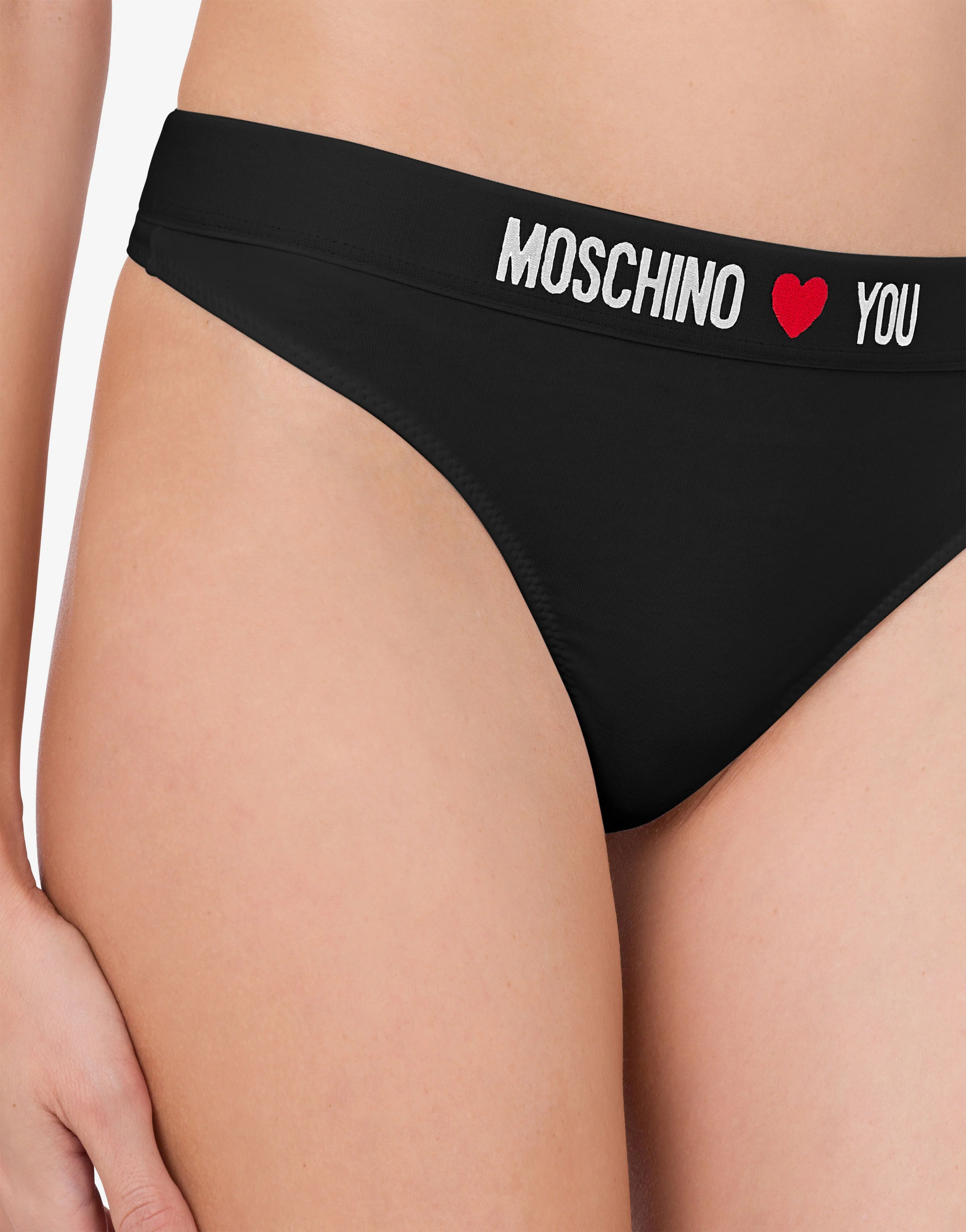 Perizoma in jersey stretch Moschino Loves You - Image 4