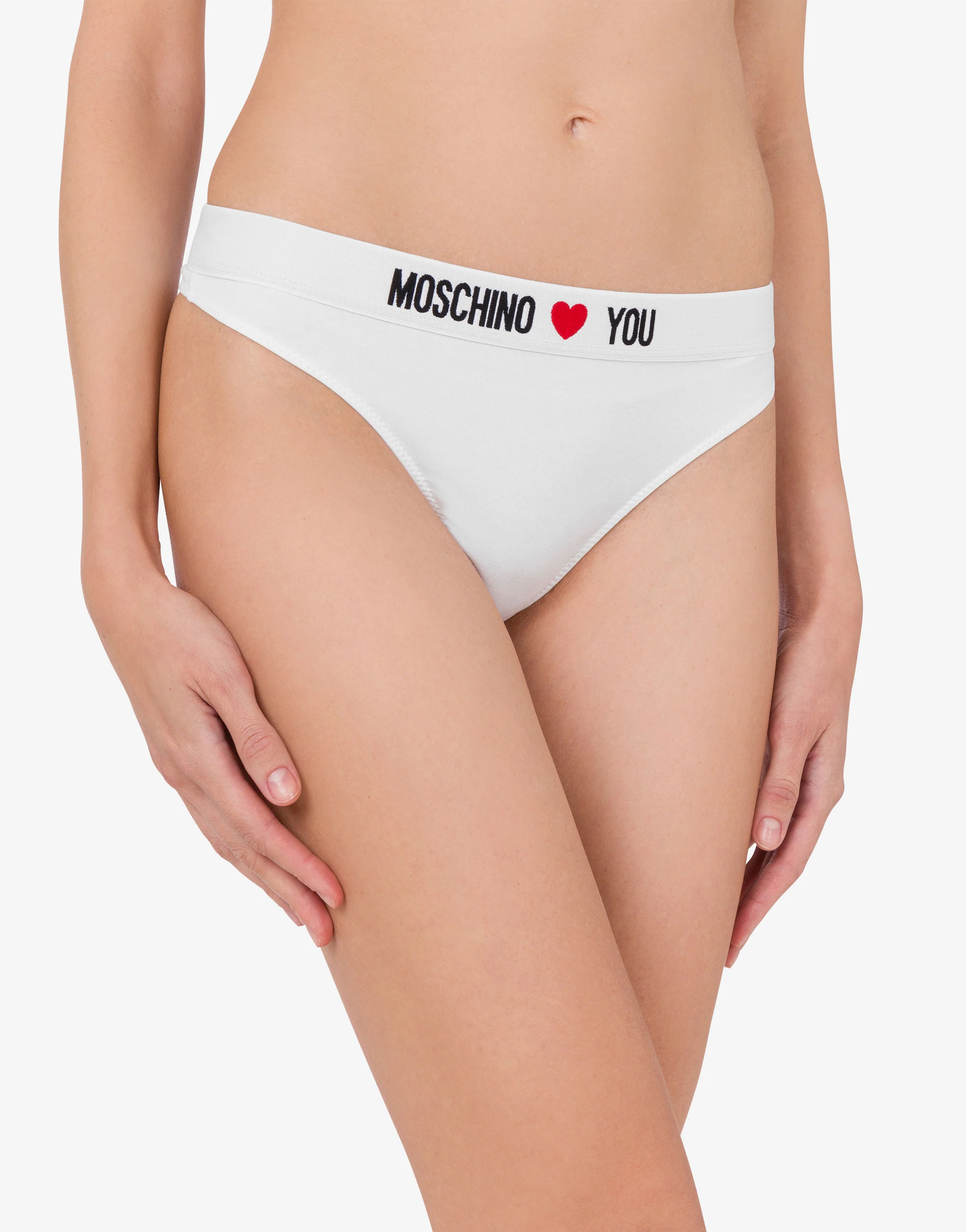 Perizoma in jersey stretch Moschino Loves You - Image 5