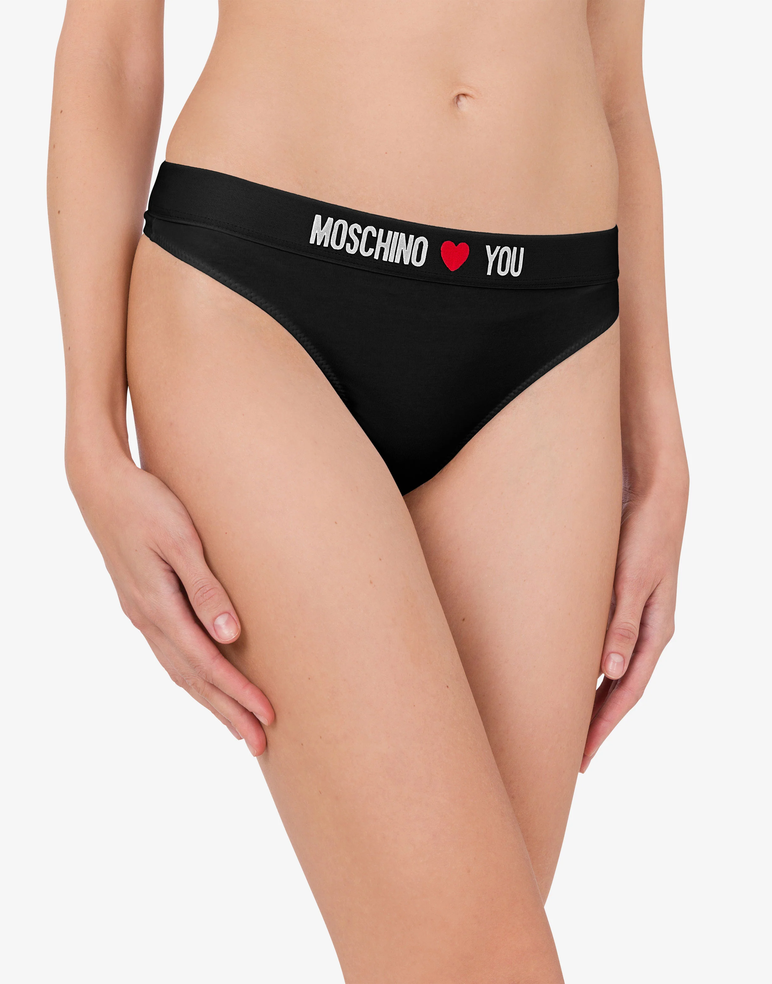 Perizoma in jersey stretch Moschino Loves You - Image 2
