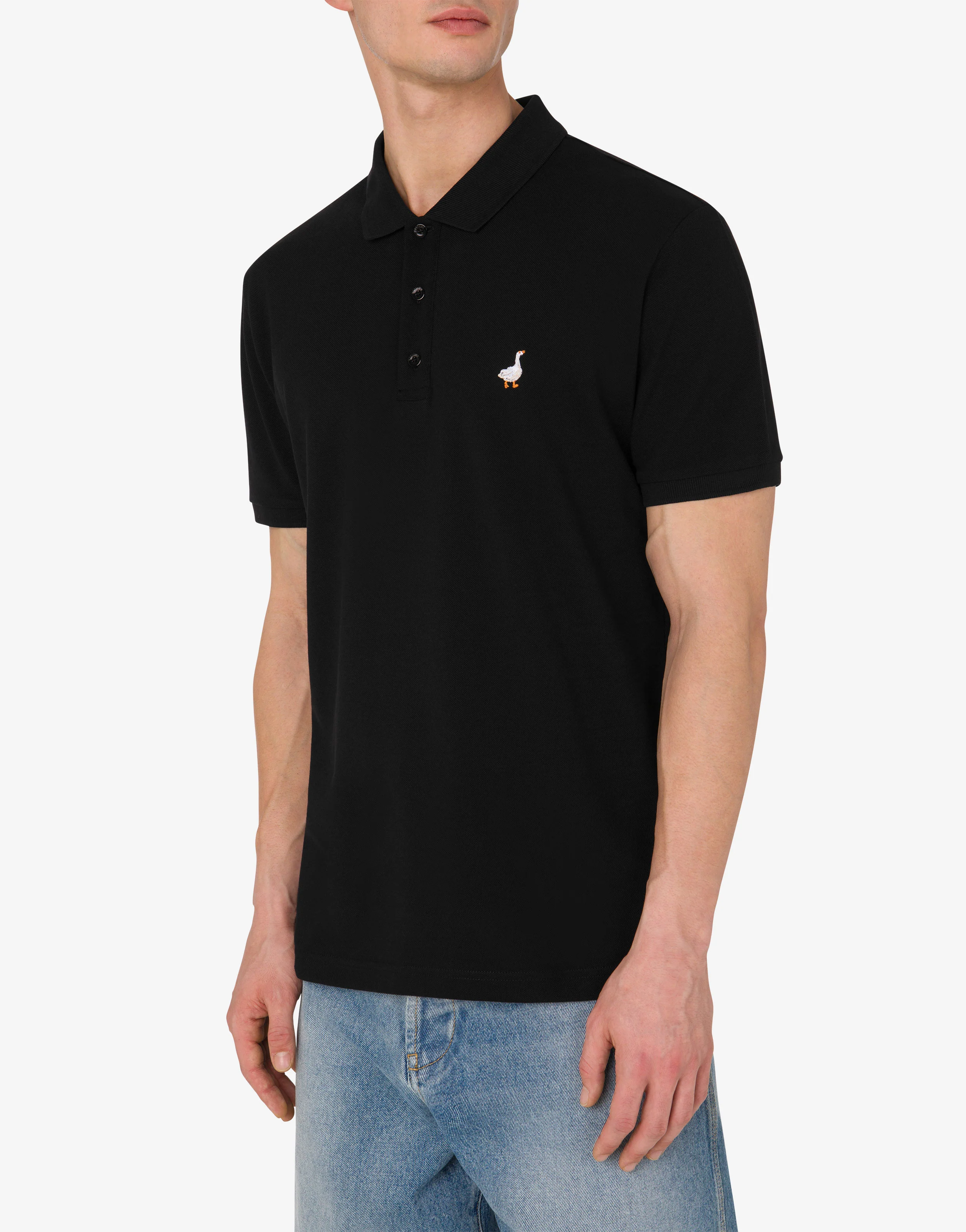 Polo in piquet di cotone Goose Embroidery - Image 2