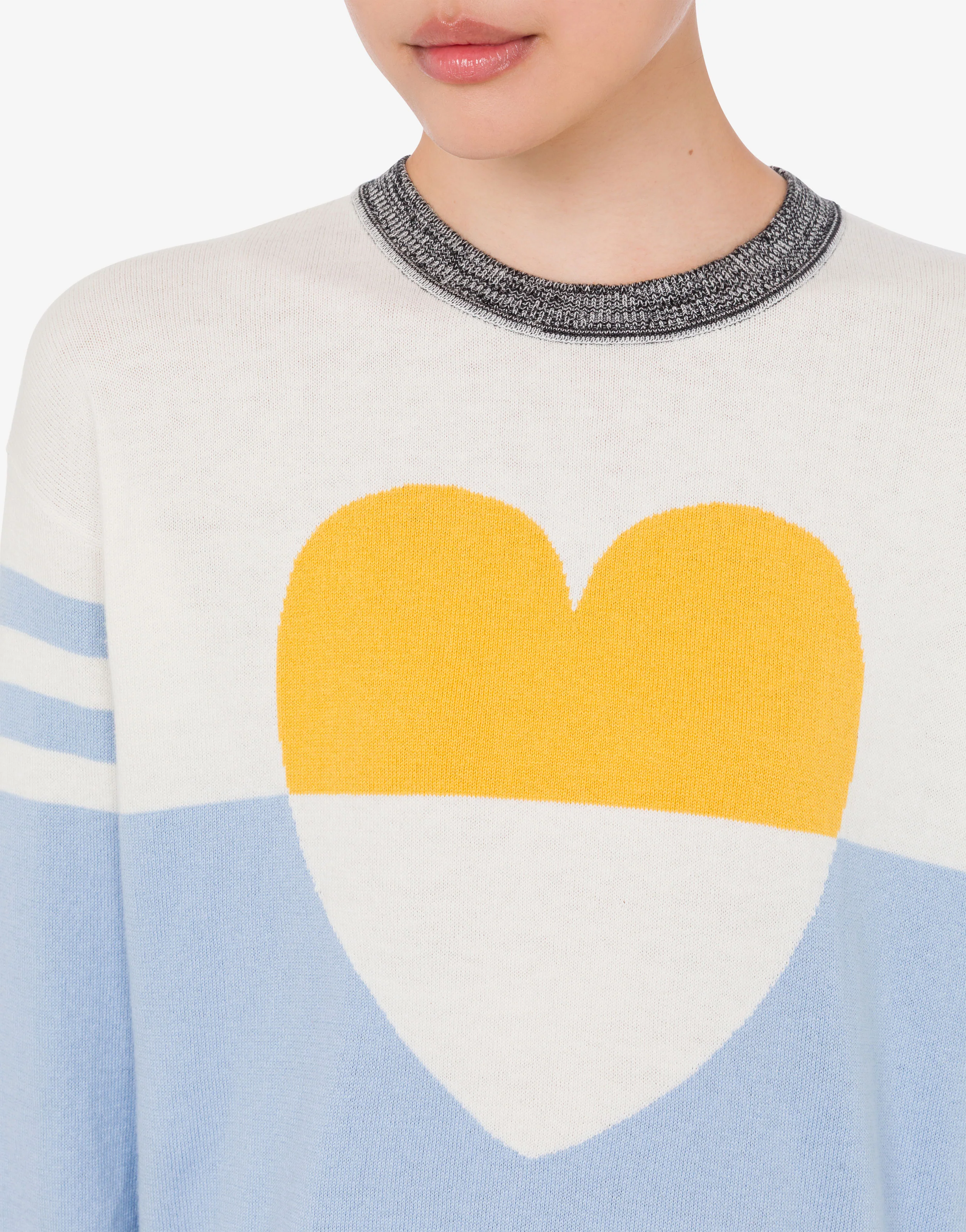 Pullover in cotone e cashmere intarsiato - Image 4