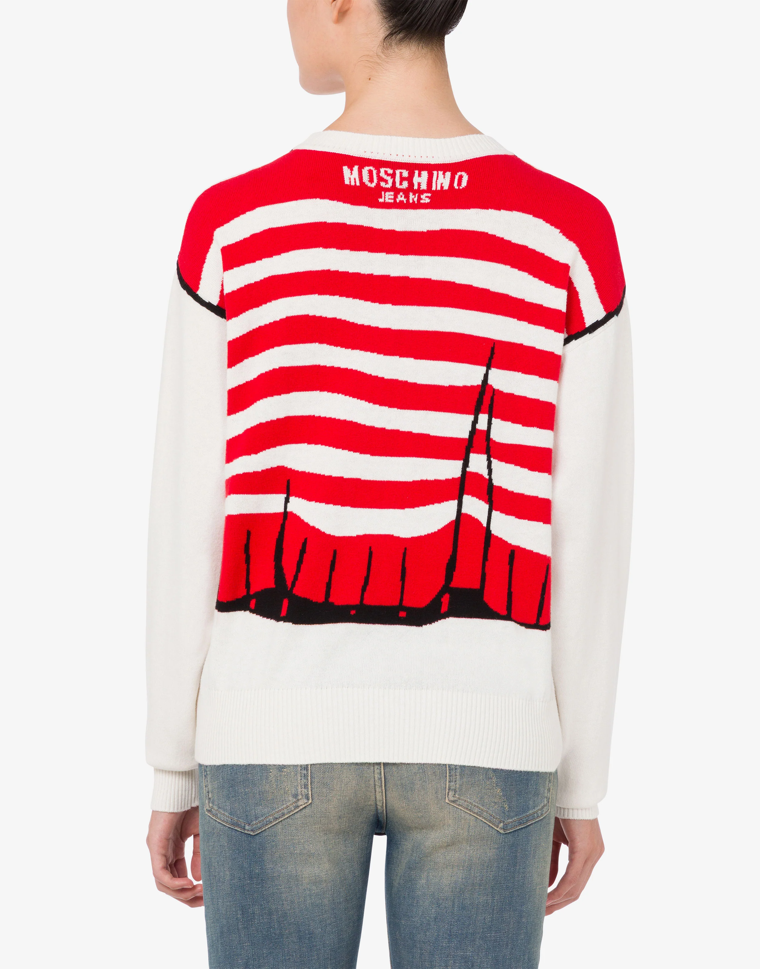 Pullover in cotone e cashmere intarsiato - Image 3
