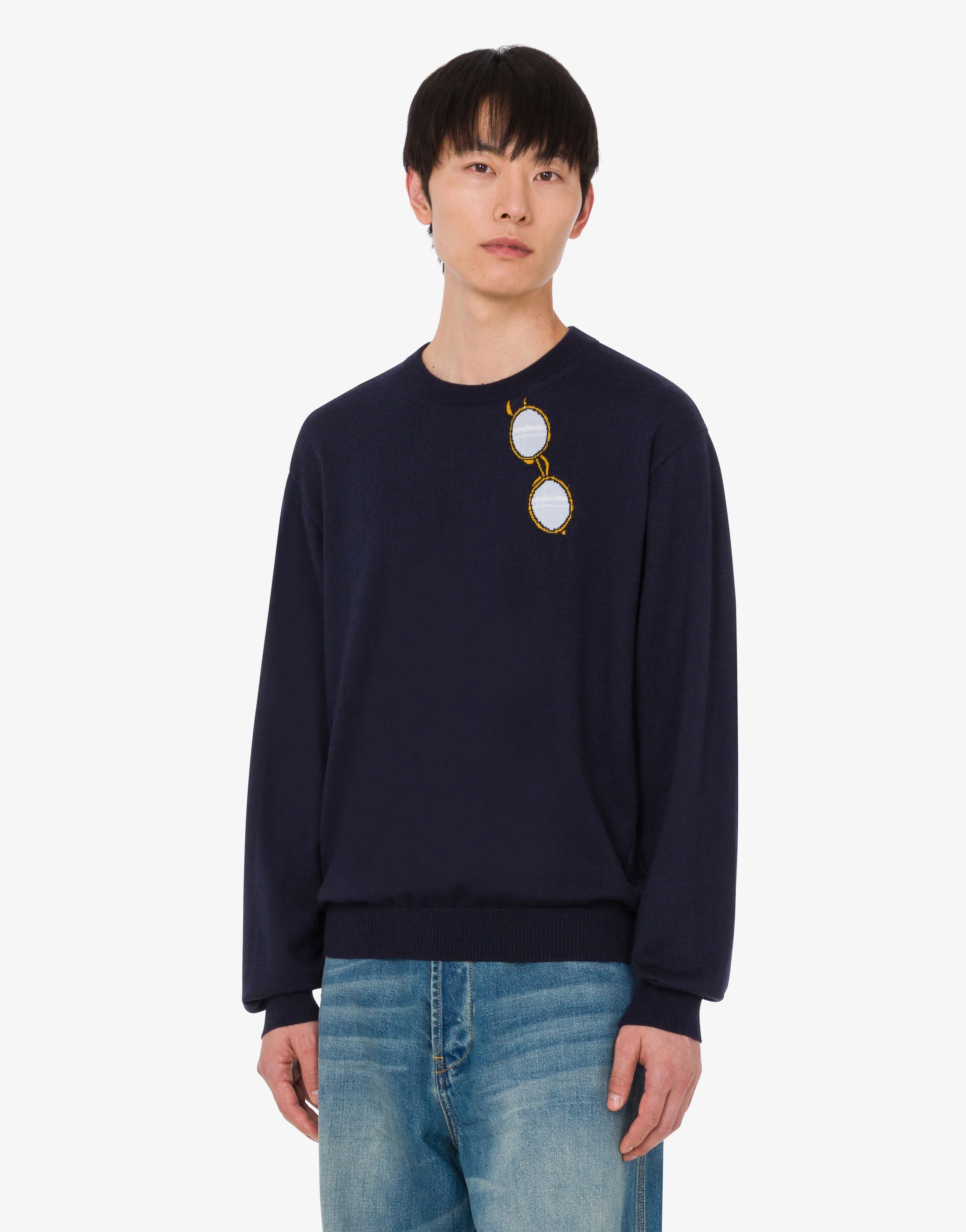 Pullover in lana merino extrafine intarsiato