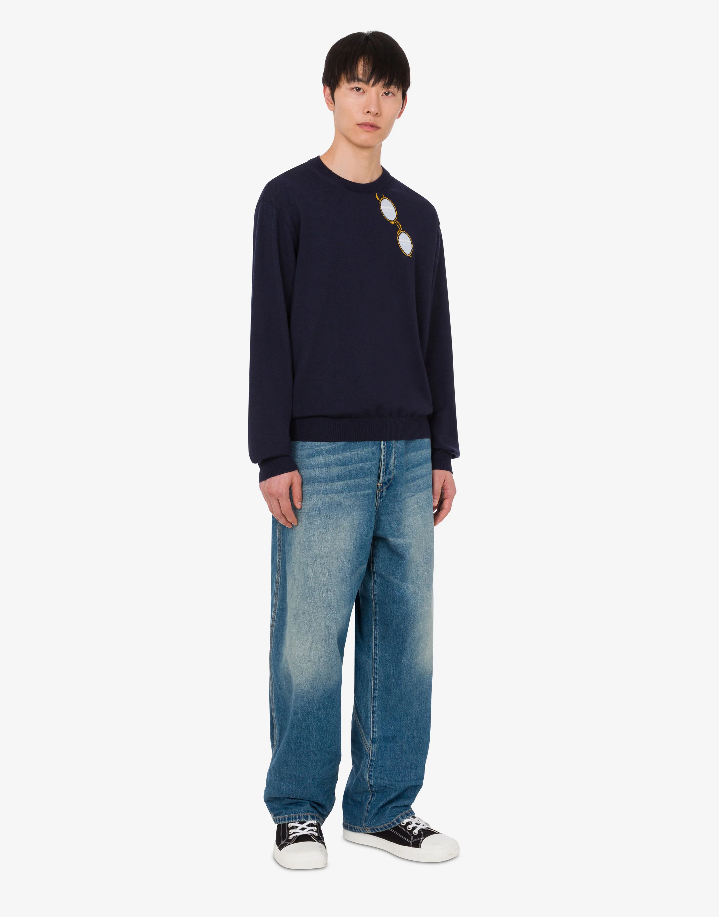 Pullover in lana merino extrafine intarsiato - Image 2