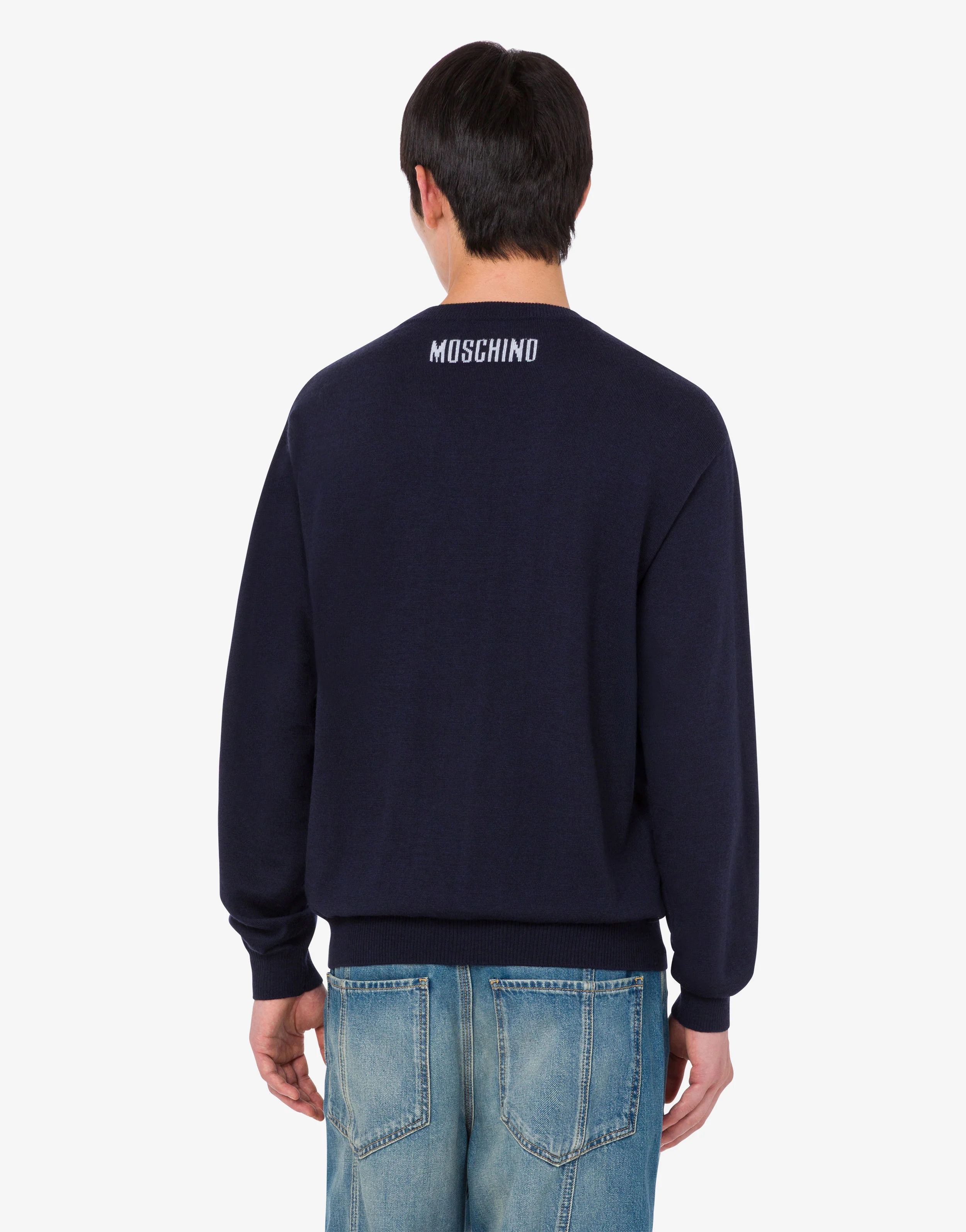 Pullover in lana merino extrafine intarsiato - Image 3