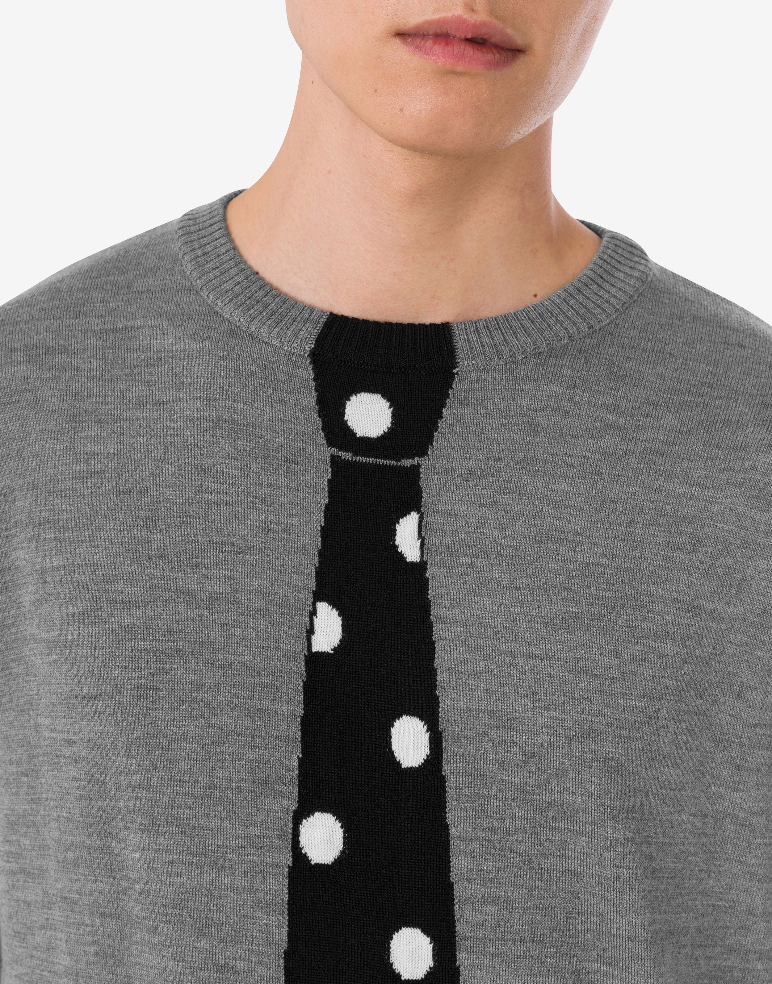 Pullover in lana merino extrafine intarsiato - Image 3