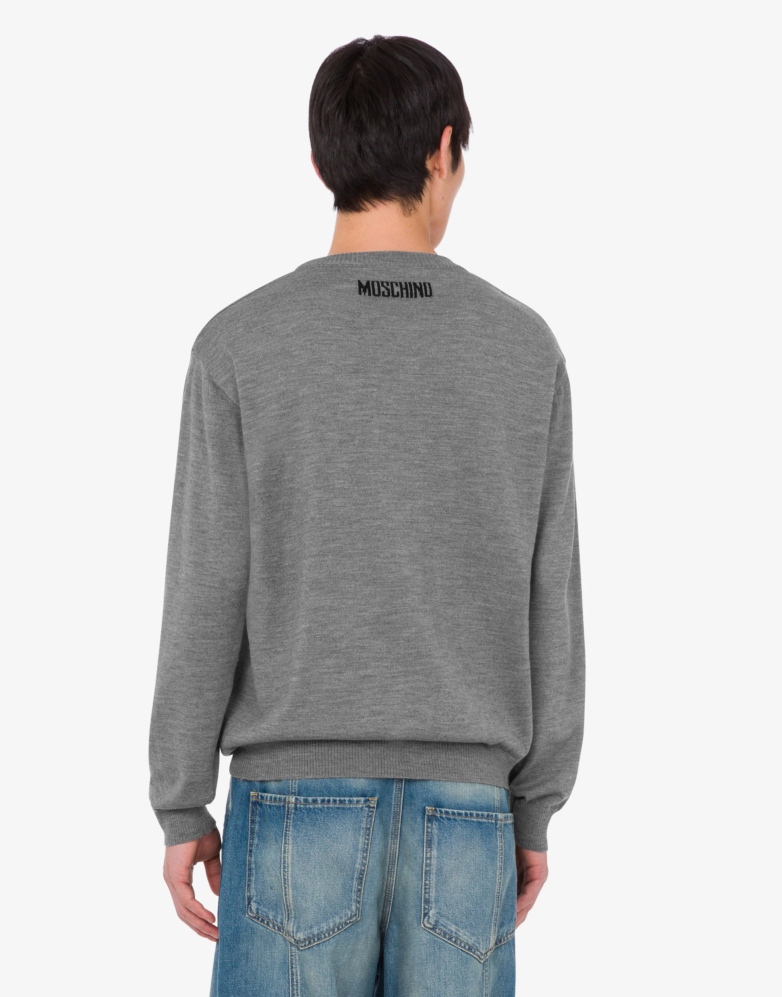 Pullover in lana merino extrafine intarsiato - Image 4