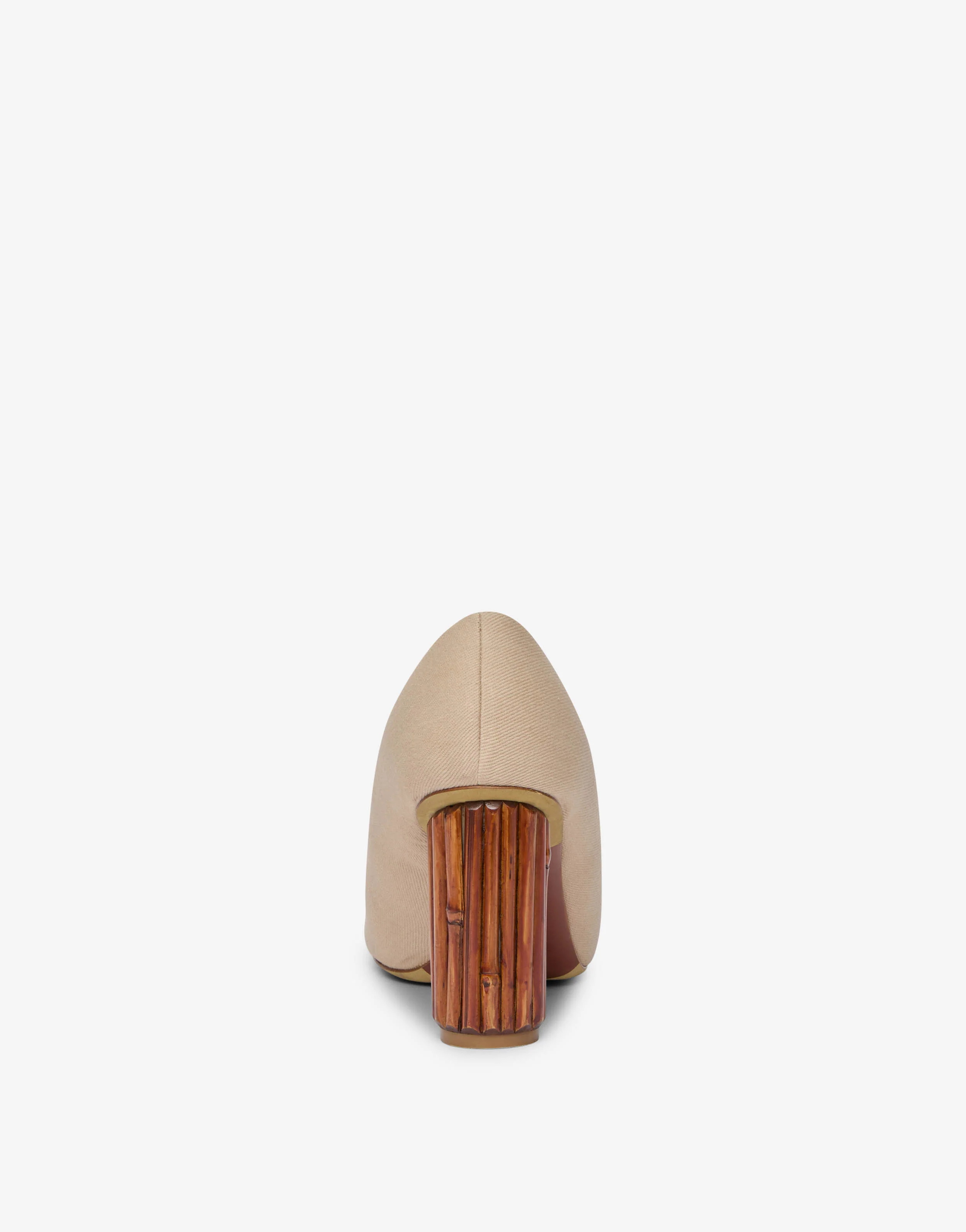 Pump in canvas con tacco scultura - Image 3