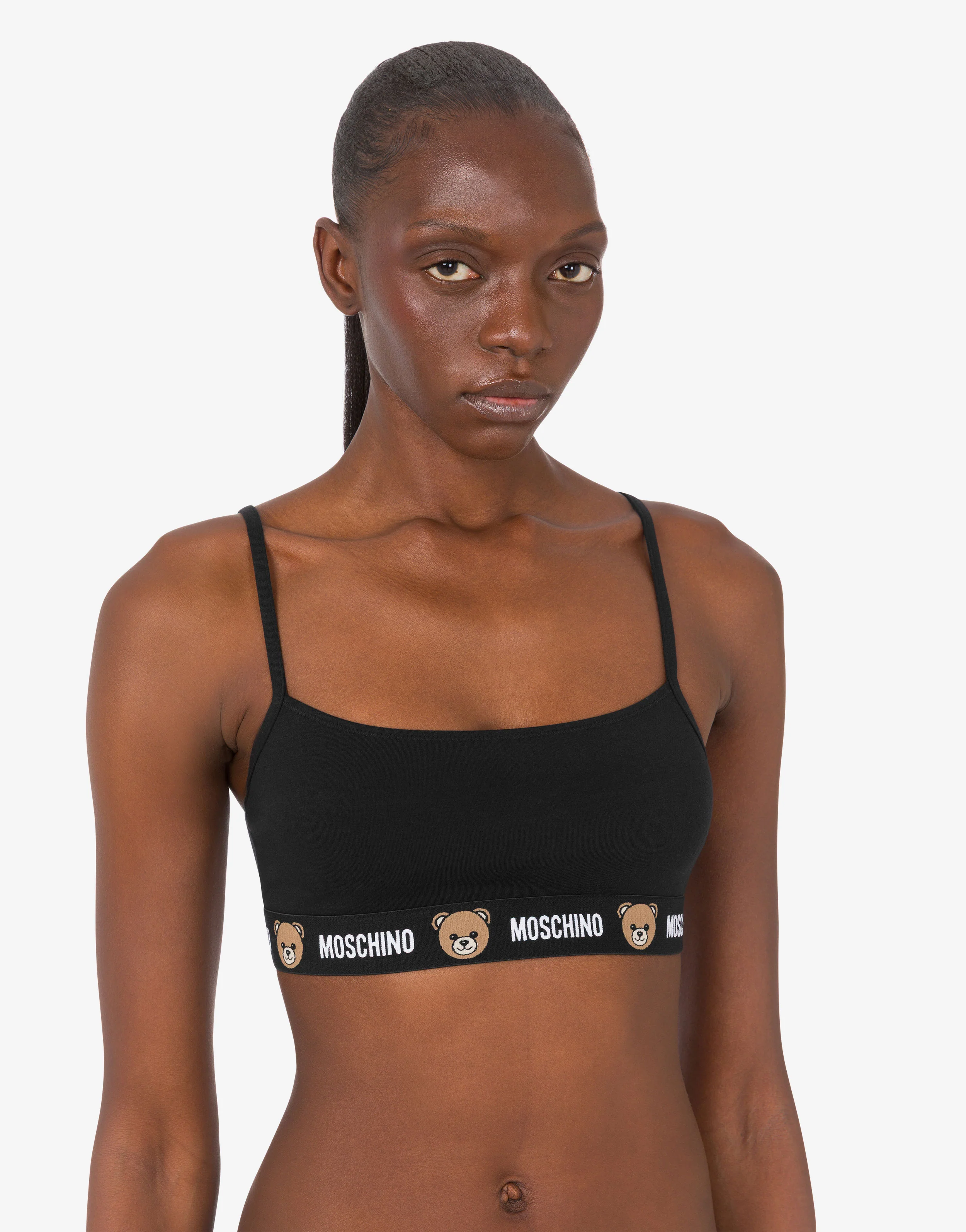 Reggiseno in jersey di cotone stretch Moschino Teddy Bear - Image 2