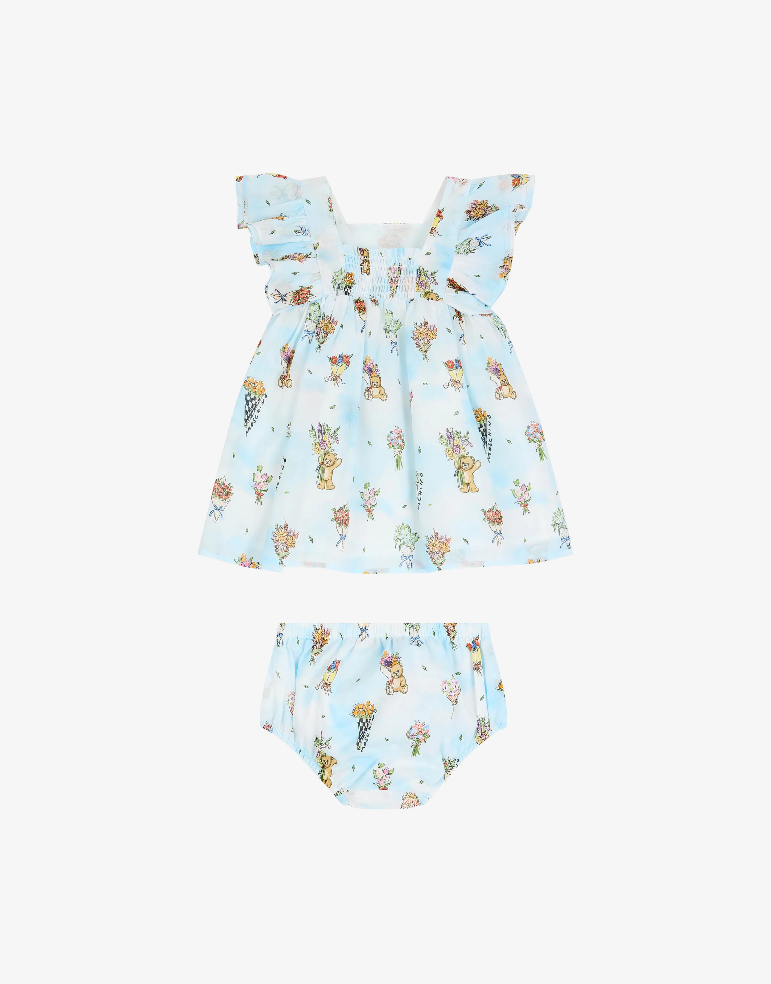 Set abito e slip in voile di cotone stampato - Image 2