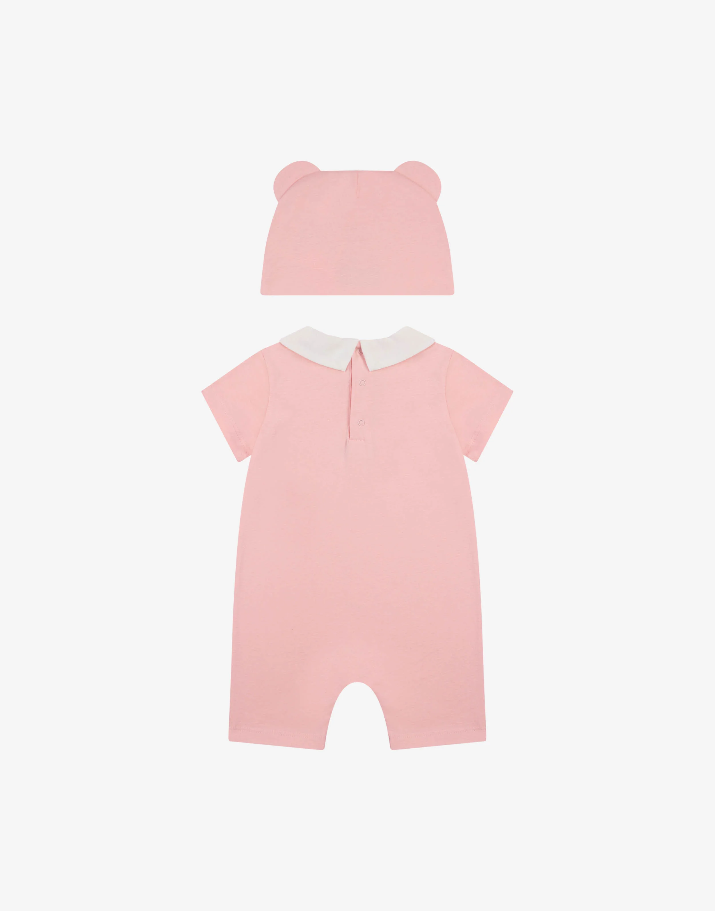 Set tutina e cappellino in jersey di cotone Moschino Teddy Bear - Image 2