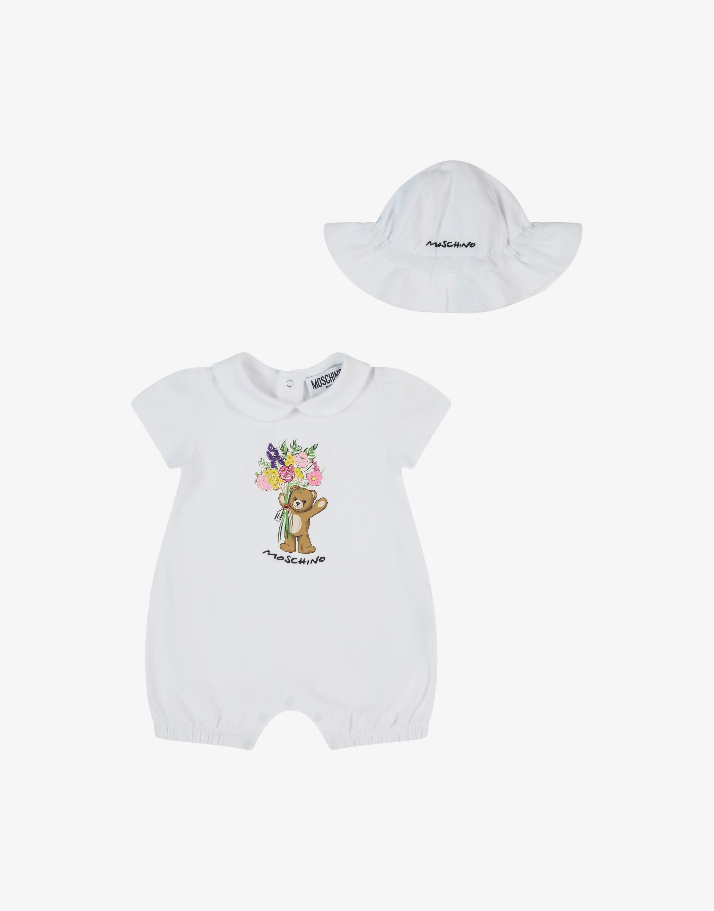 Set tutina e cappellino in piquet di cotone