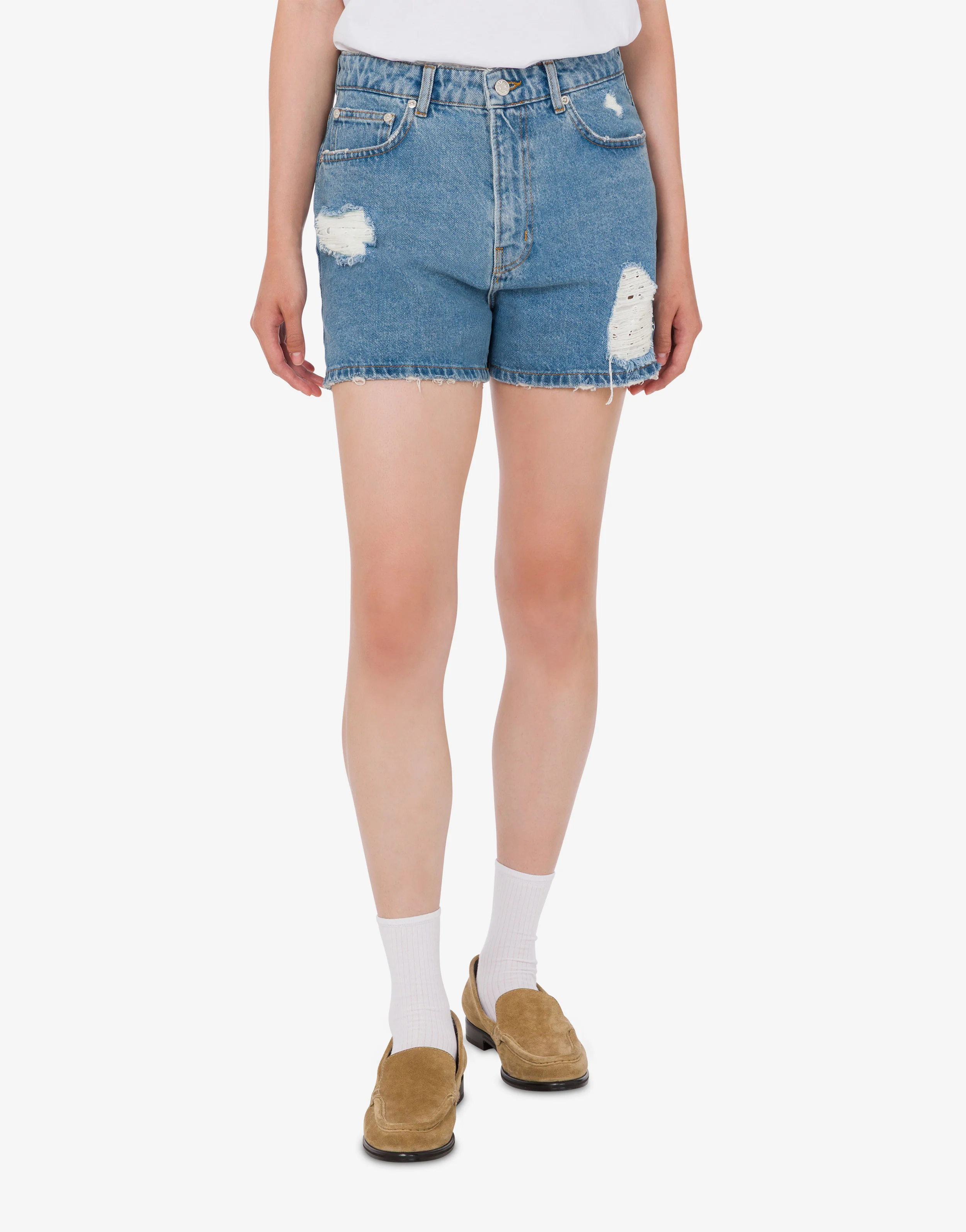 Short in denim di cotone - Image 2
