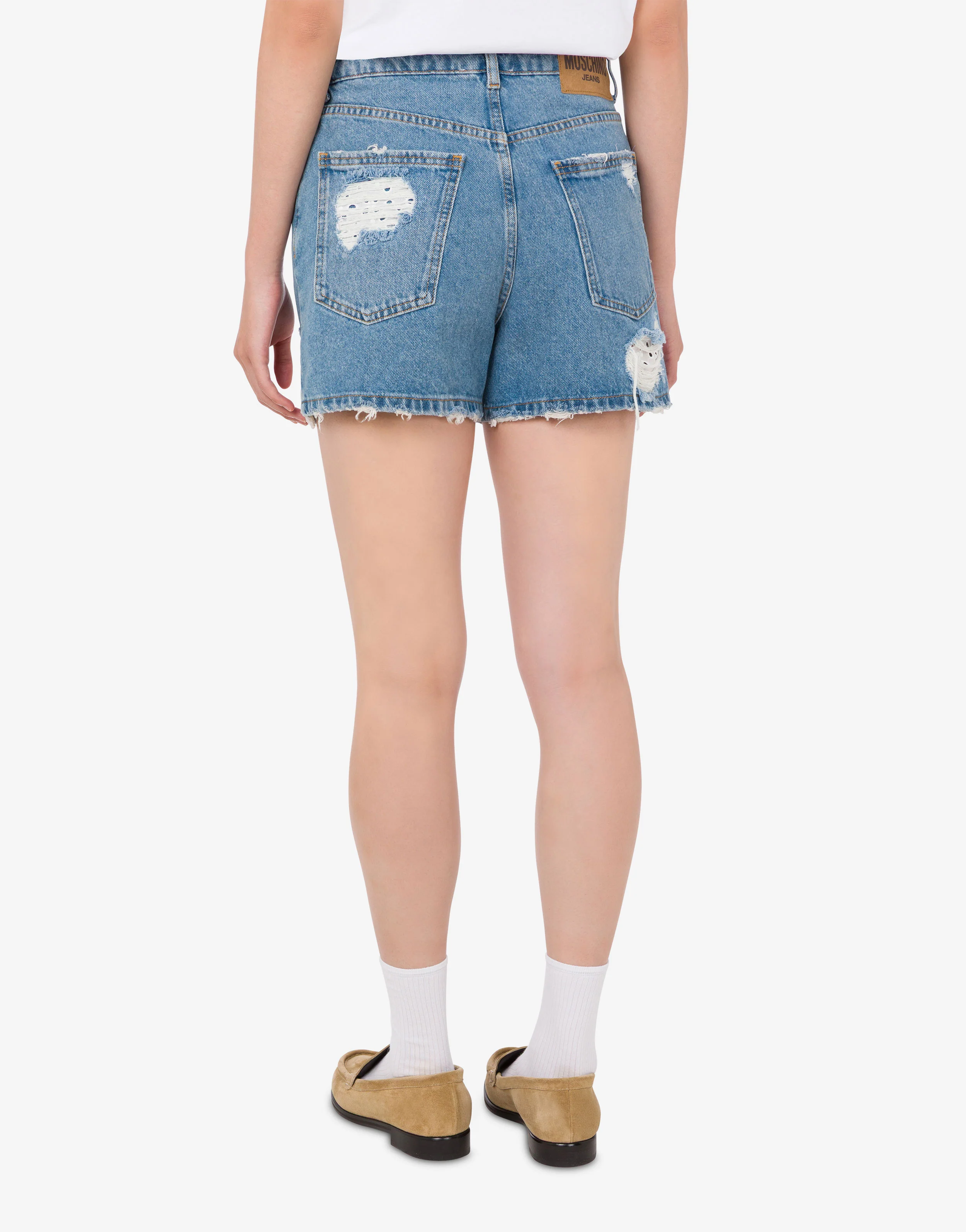 Short in denim di cotone - Image 3