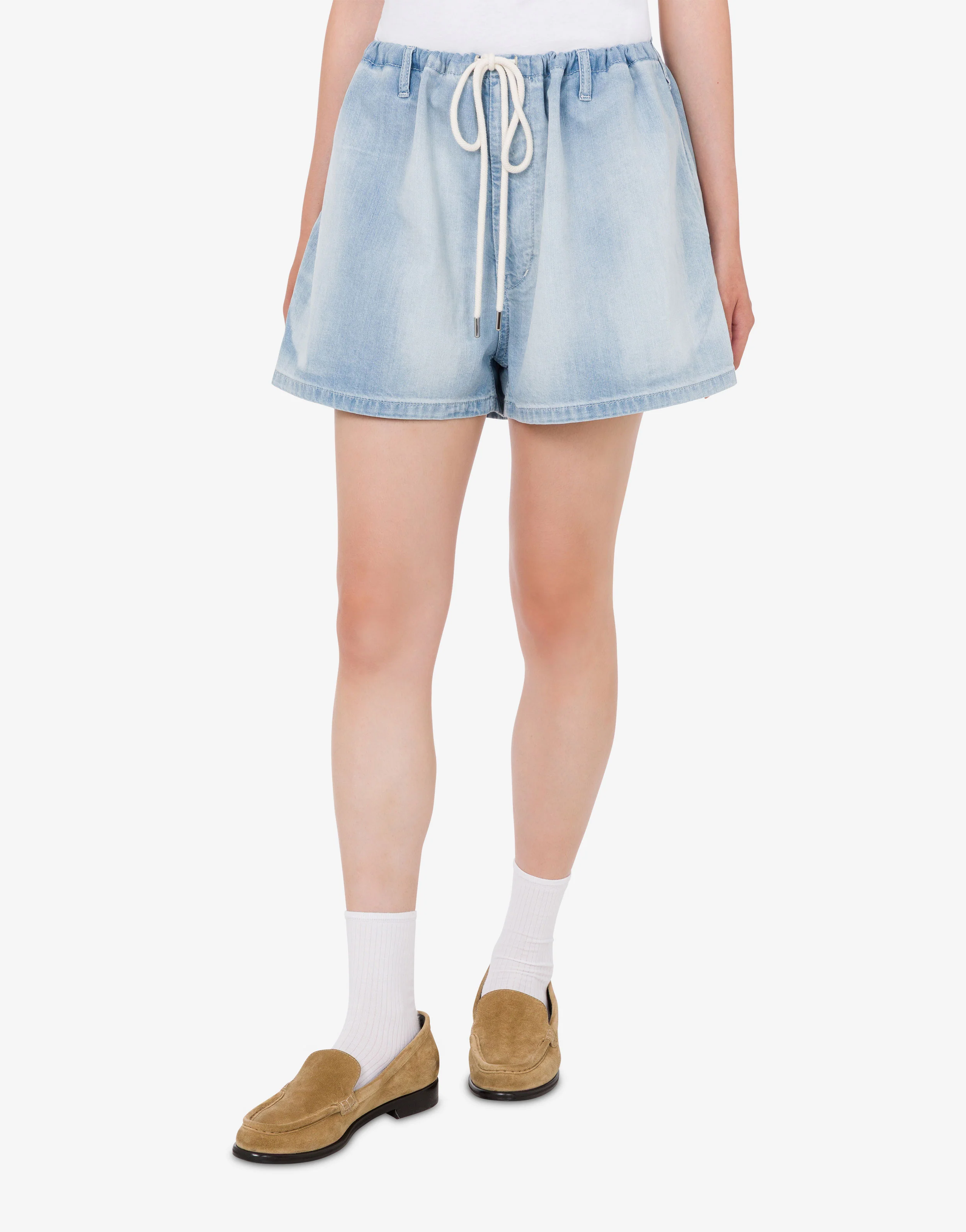 Short in denim di cotone leggero - Image 2