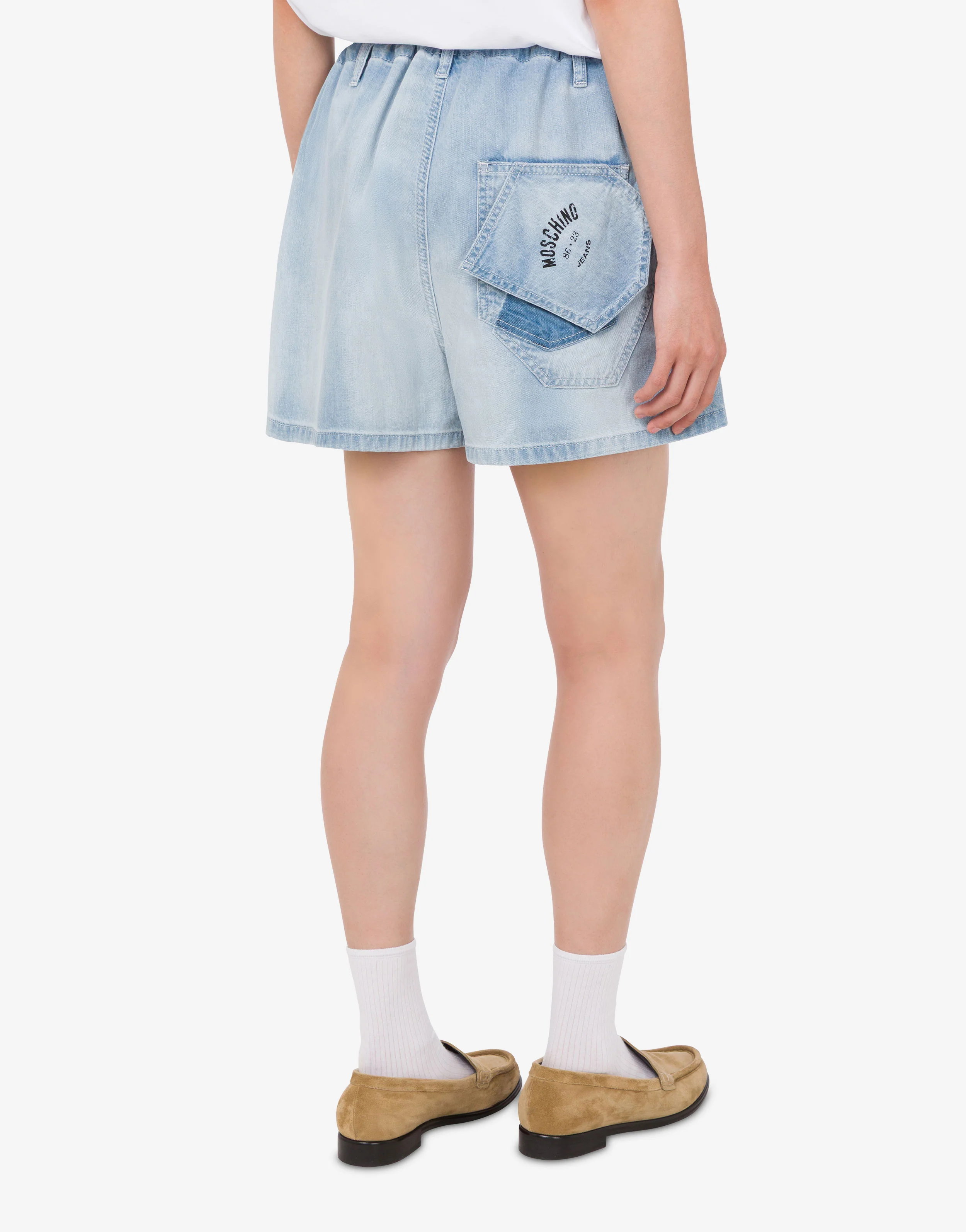 Short in denim di cotone leggero - Image 3