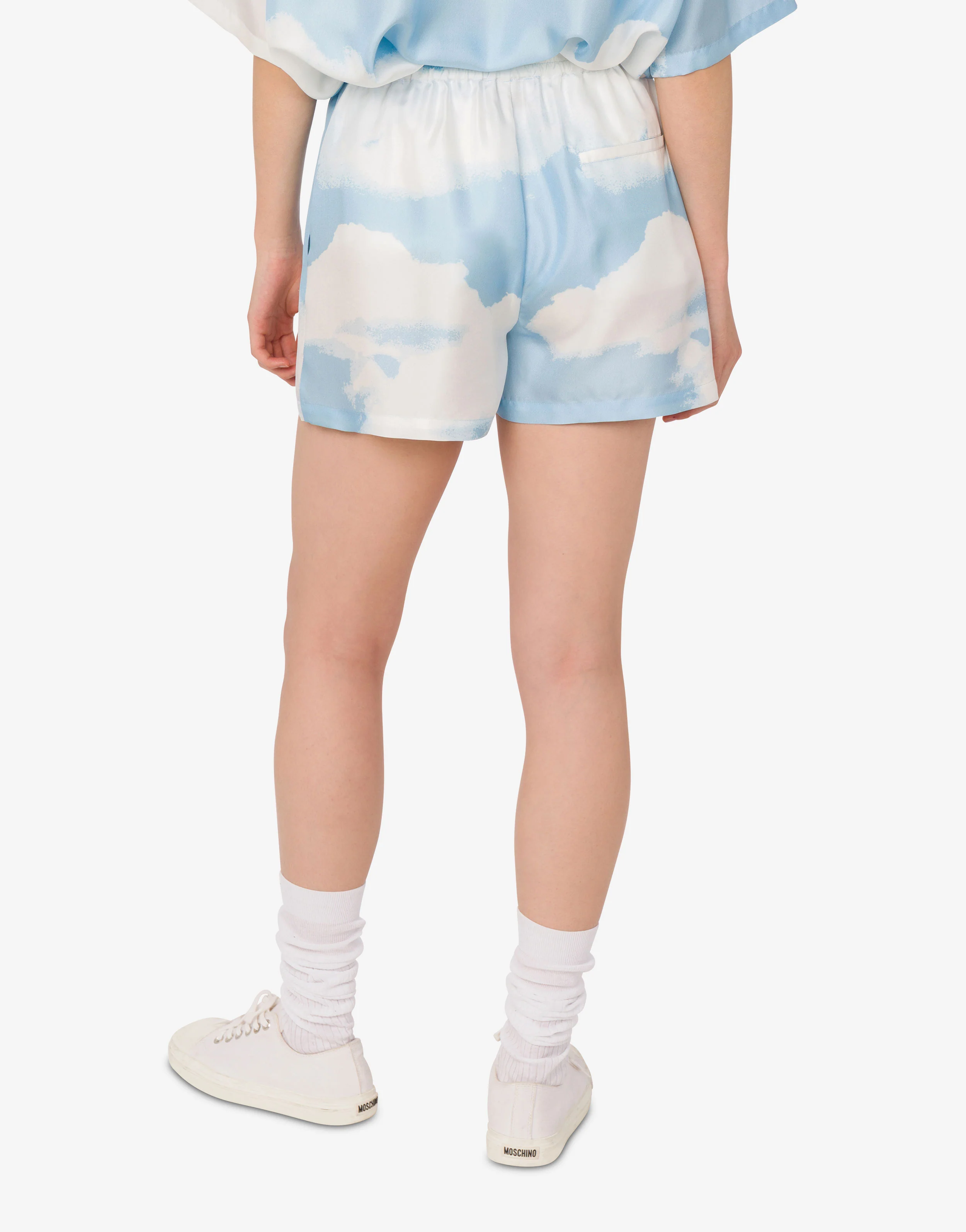 Short in twill di seta Archive Clouds - Image 3
