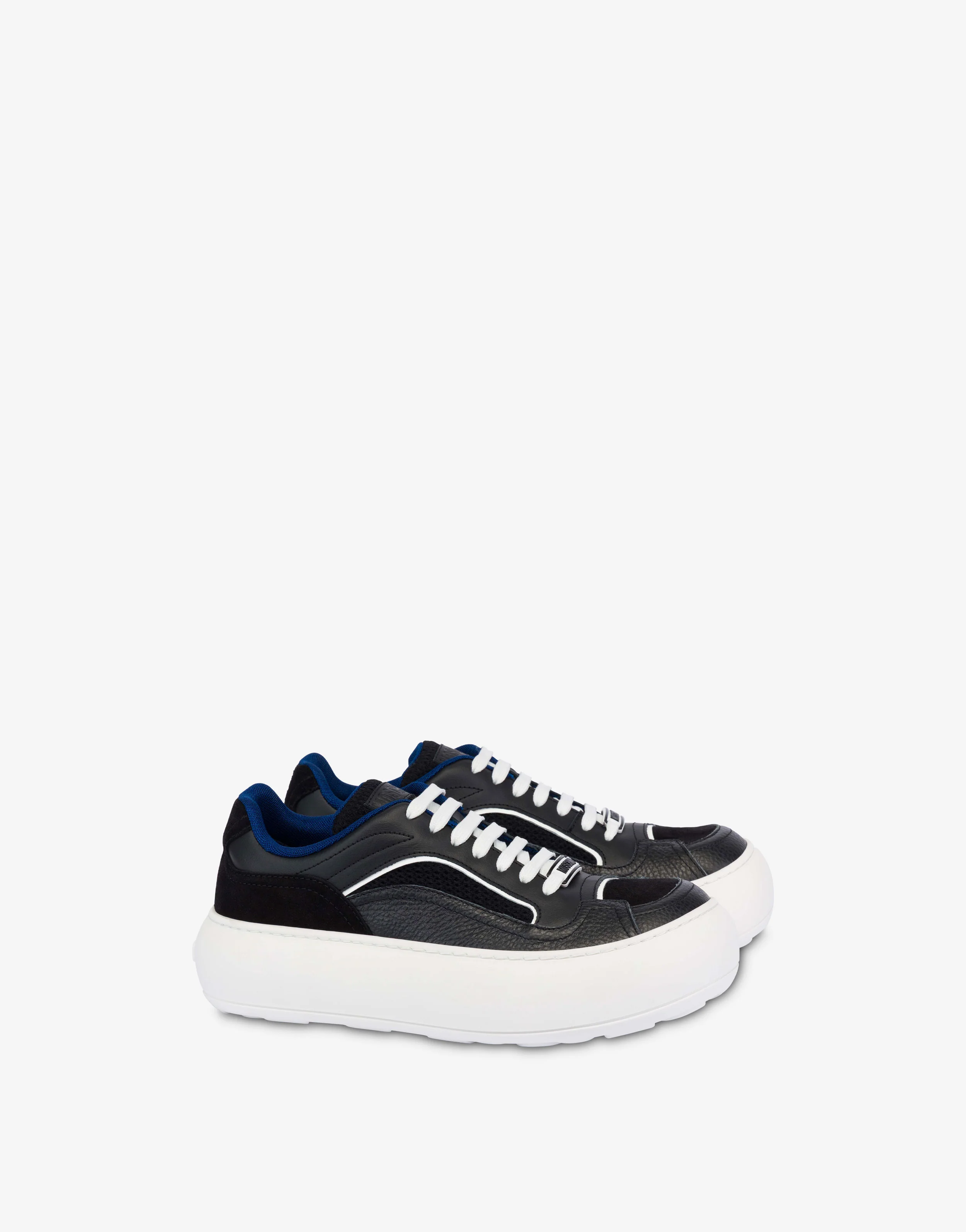 Sneakers in rete, vitello e suede