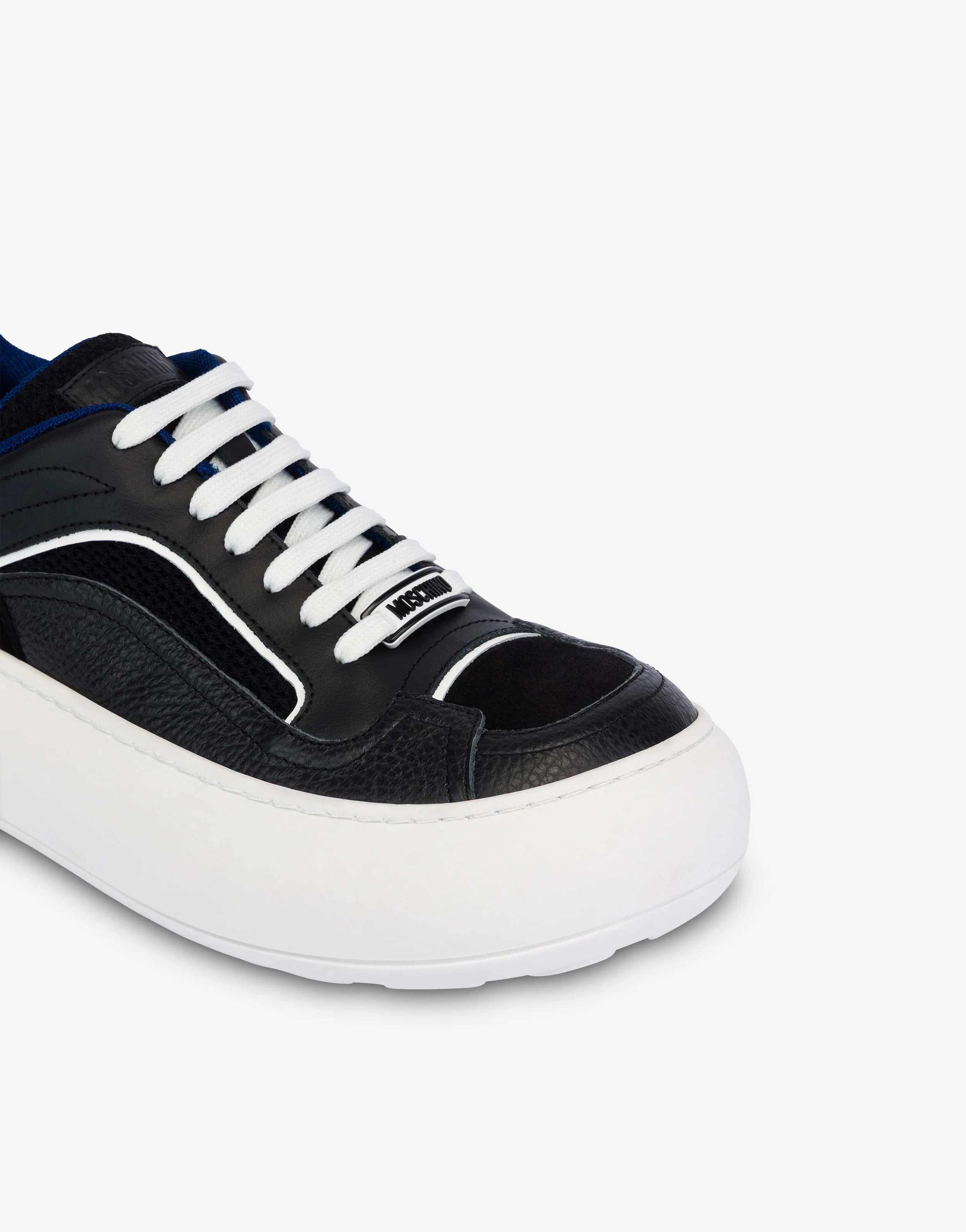 Sneakers in rete, vitello e suede - Image 4